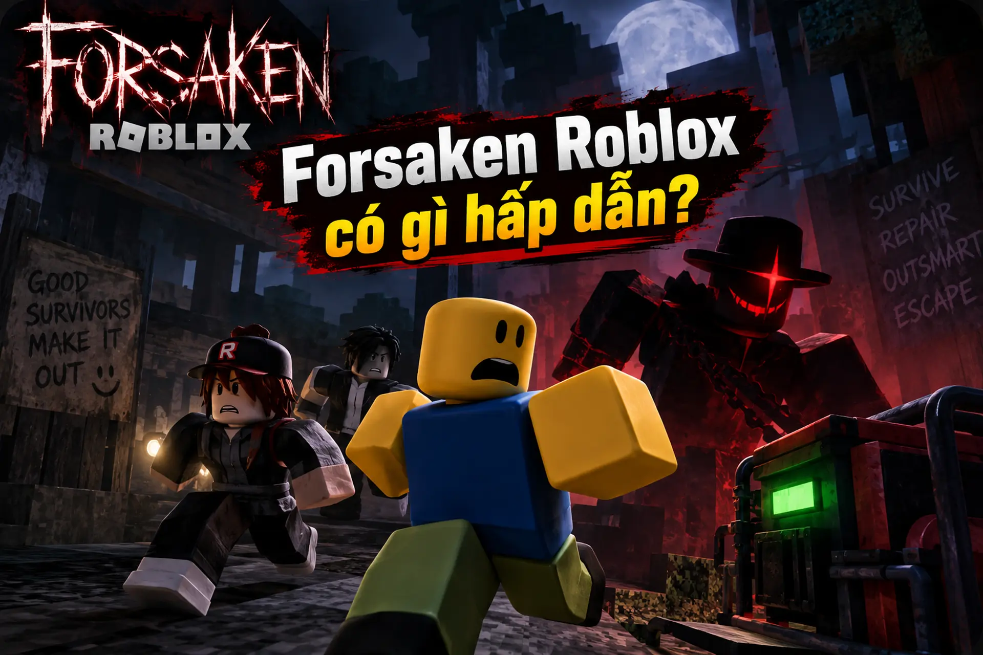 Forsaken Roblox có gì hấp dẫn? Tìm hiểu gameplay, nhân vật và cách chơi dành cho người mới
