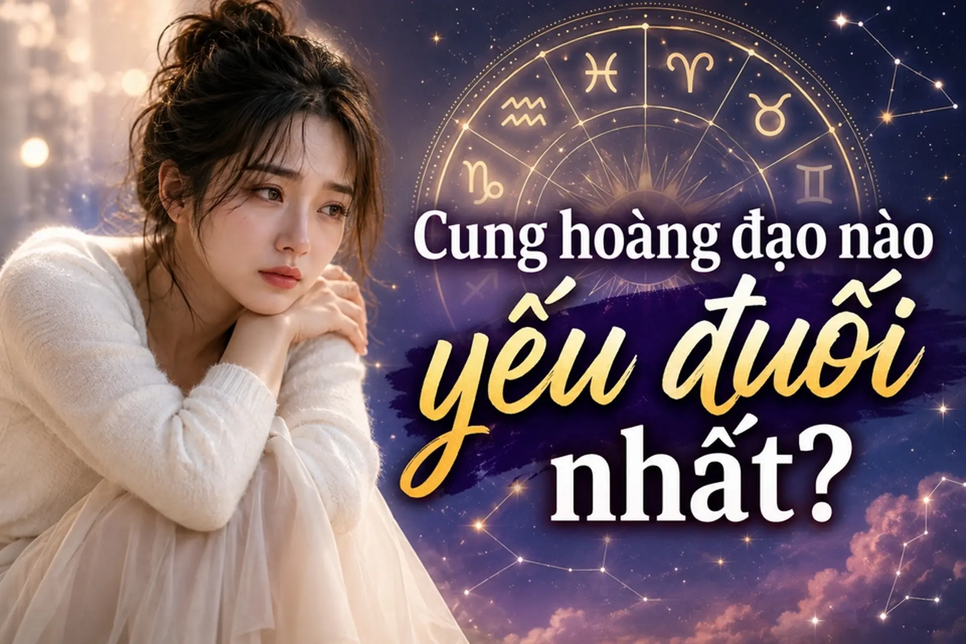 Cung hoàng đạo nào yếu đuối nhất? Top 5 chòm sao nhạy cảm và dễ tổn thương nhất