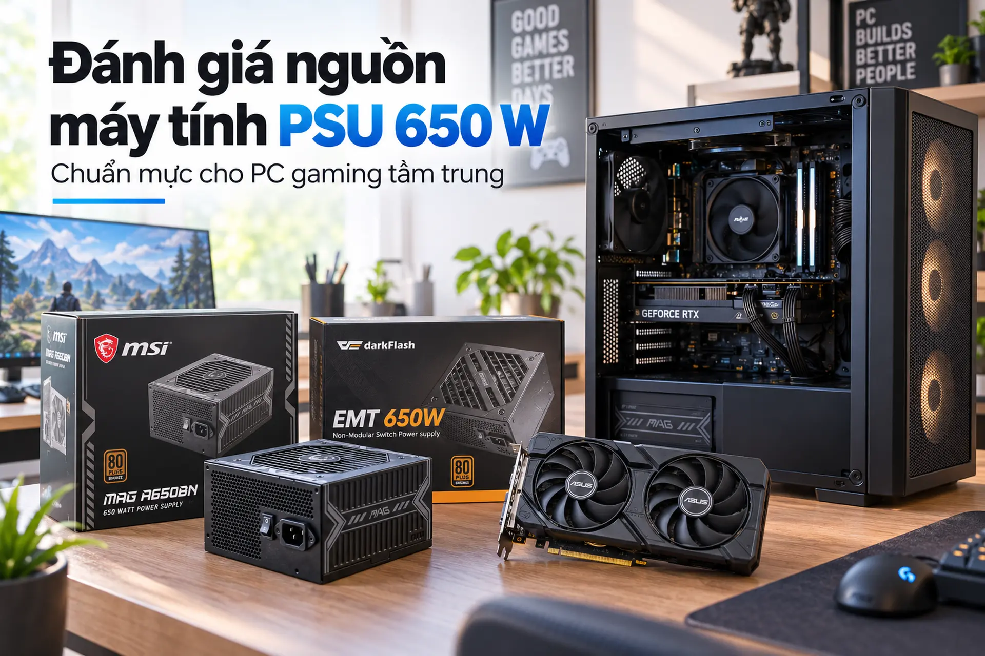Đánh giá nguồn máy tính PSU 650 W: Chuẩn mực cho PC gaming tầm trung