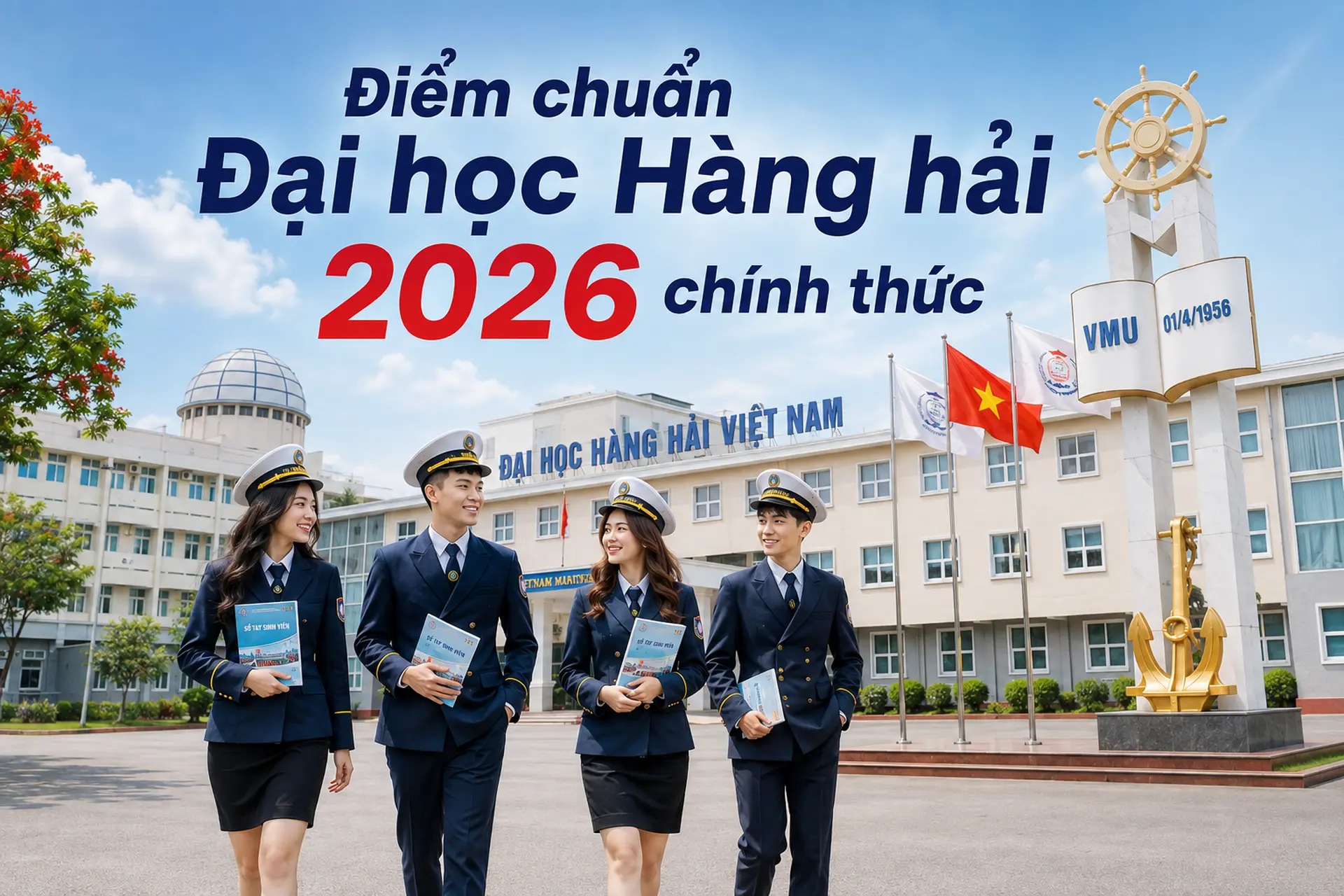 Điểm chuẩn Đại học Hàng hải 2026: Logistics giữ ngôi đầu 25,55 điểm
