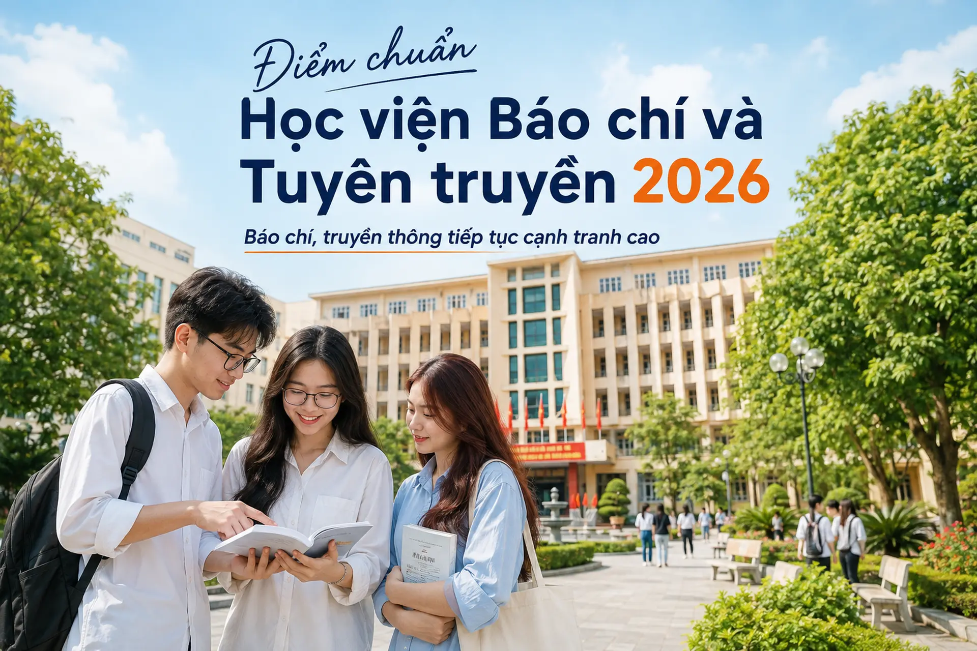 Điểm chuẩn Học viện Báo chí và Tuyên truyền 2026: Báo chí, truyền thông tiếp tục cạnh tranh cao