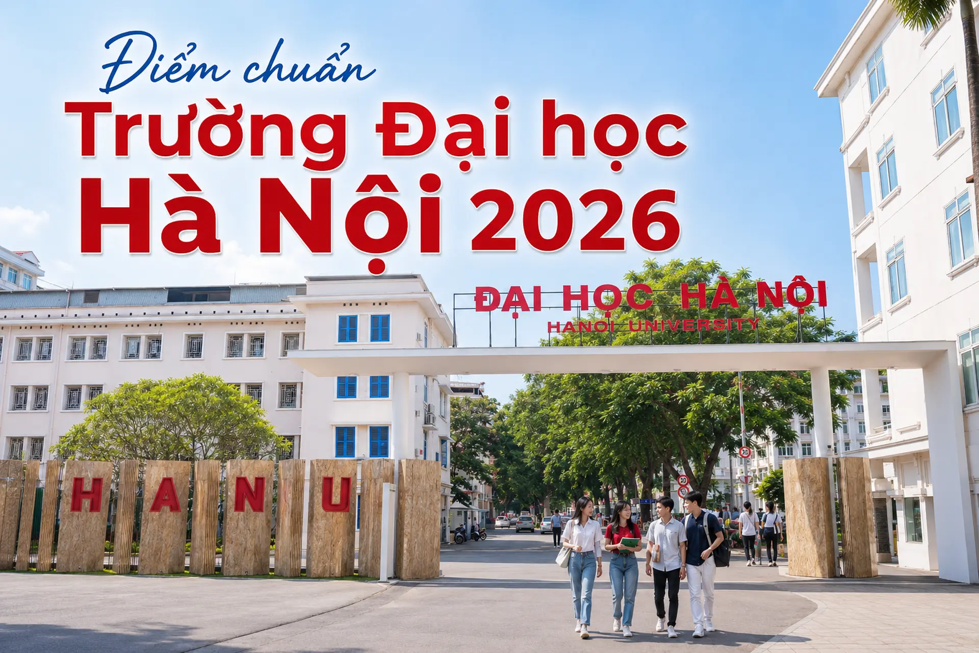 Điểm chuẩn Trường Đại học Hà Nội 2026: Ngôn ngữ Anh vươn lên dẫn đầu với 34,45 điểm
