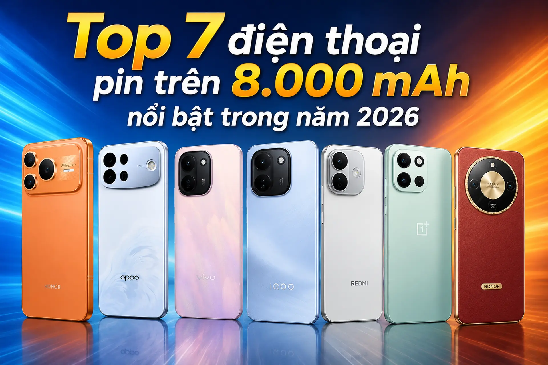 Top 7 điện thoại pin trên 8.000 mAh nổi bật trong năm 2026