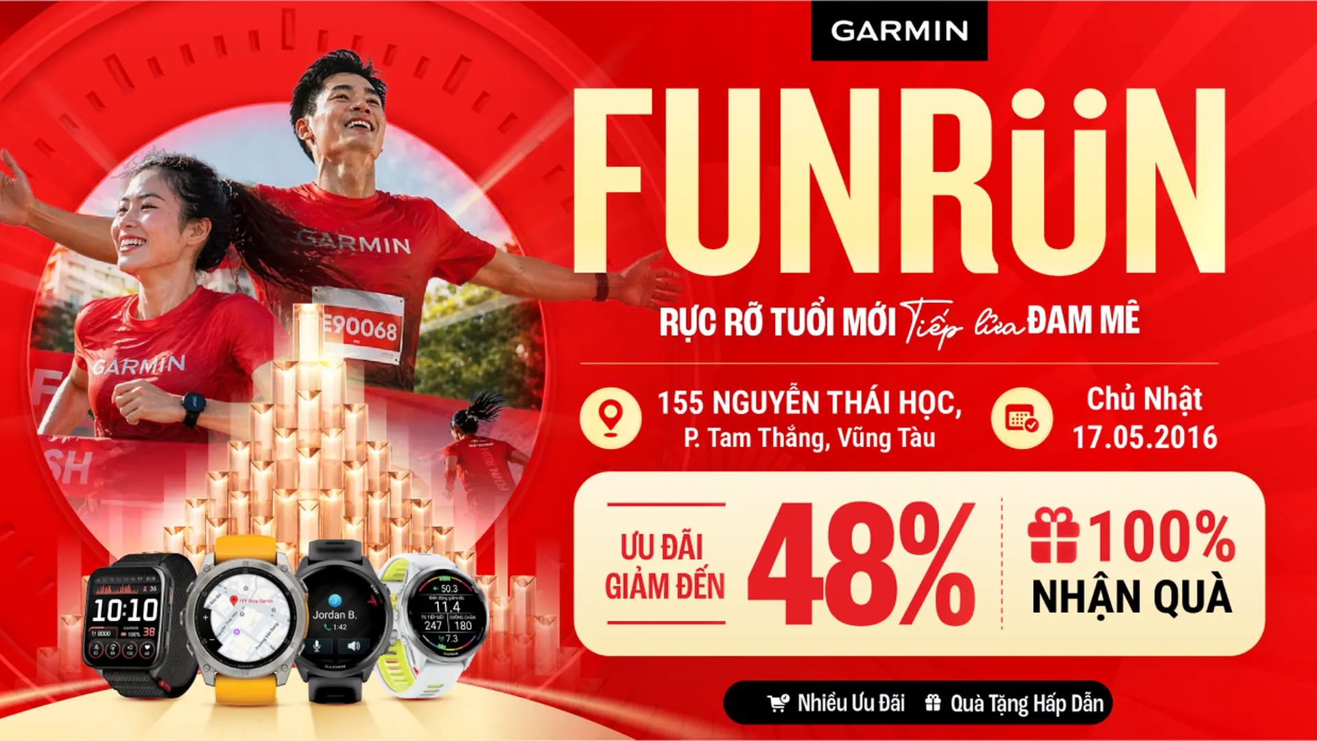 Rực rỡ tuổi mới - Tiếp lửa đam mê: Garmin by FPT Shop 155 Nguyễn Thái Học giảm đến 48% 