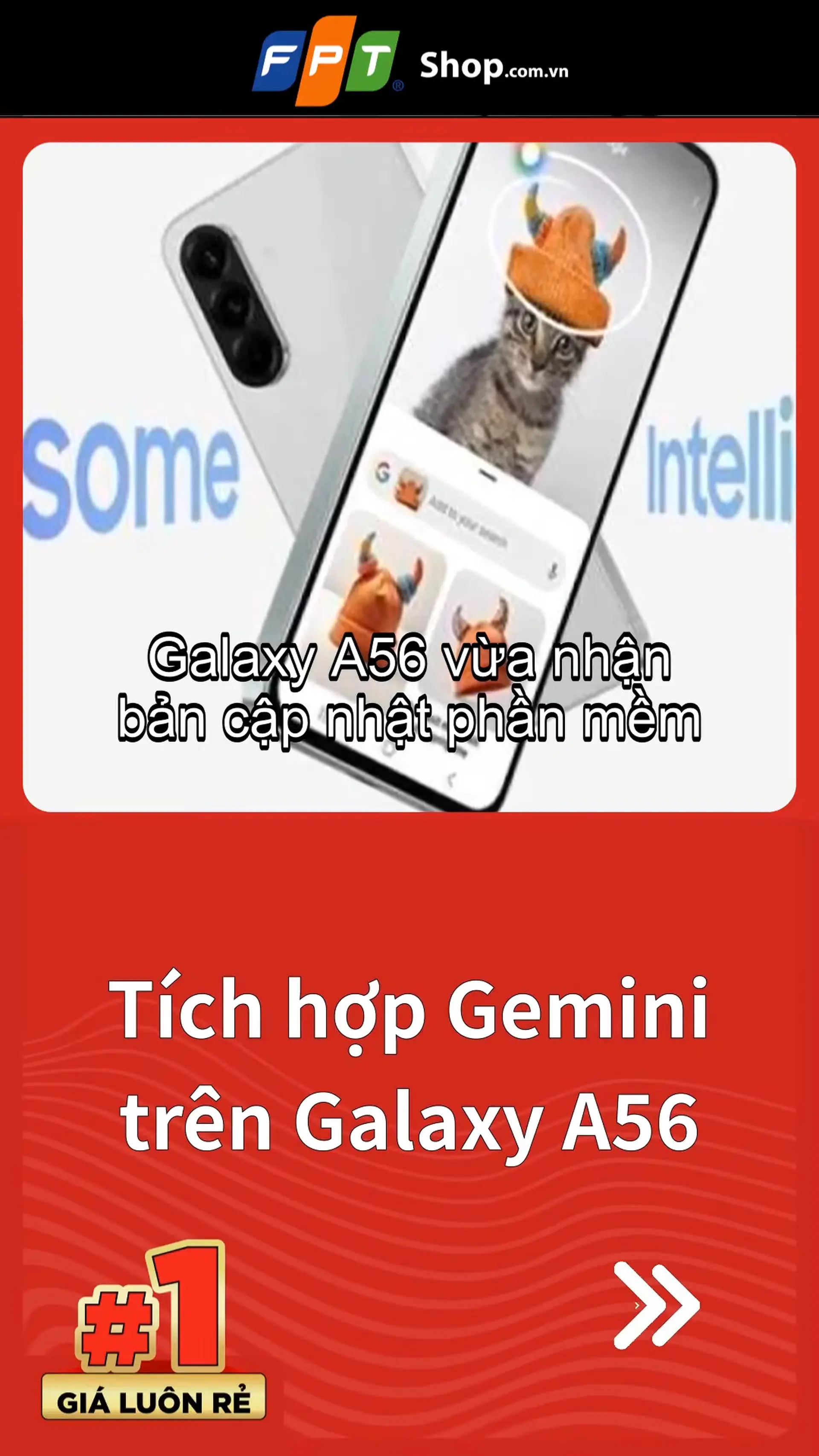 Tích hợp Gemini trên Galaxy A56