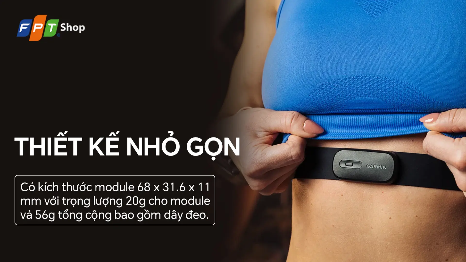 Dây đeo đo nhịp tim Garmin HRM-200 Size S-M