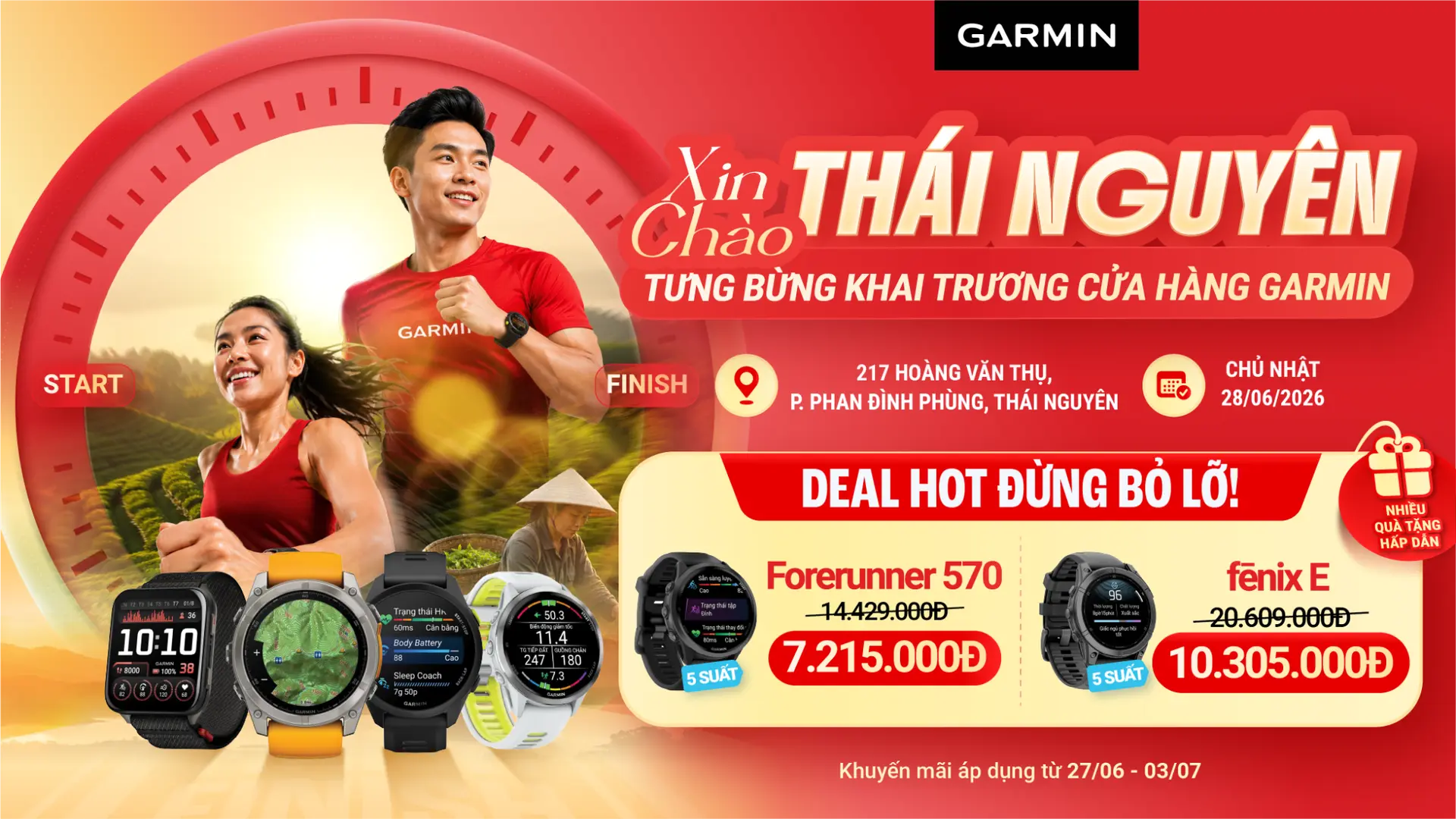 Xin chào Thái Nguyên! Garmin By FPT Shop 217 Hoàng Văn Thụ tưng bừng khai trương
