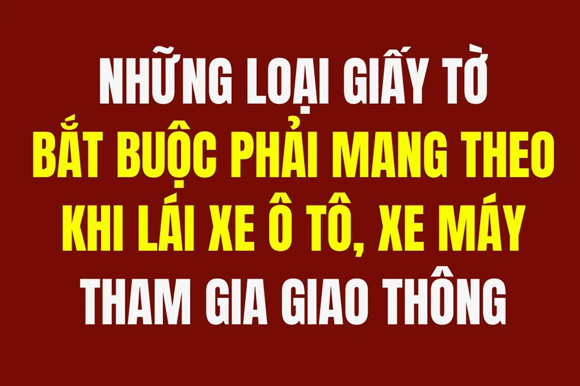 Các giấy tờ cần mang khi điều khiển xe máy: Hướng dẫn chi tiết để tuân thủ pháp luật giao thông đường bộ và đảm bảo an toàn