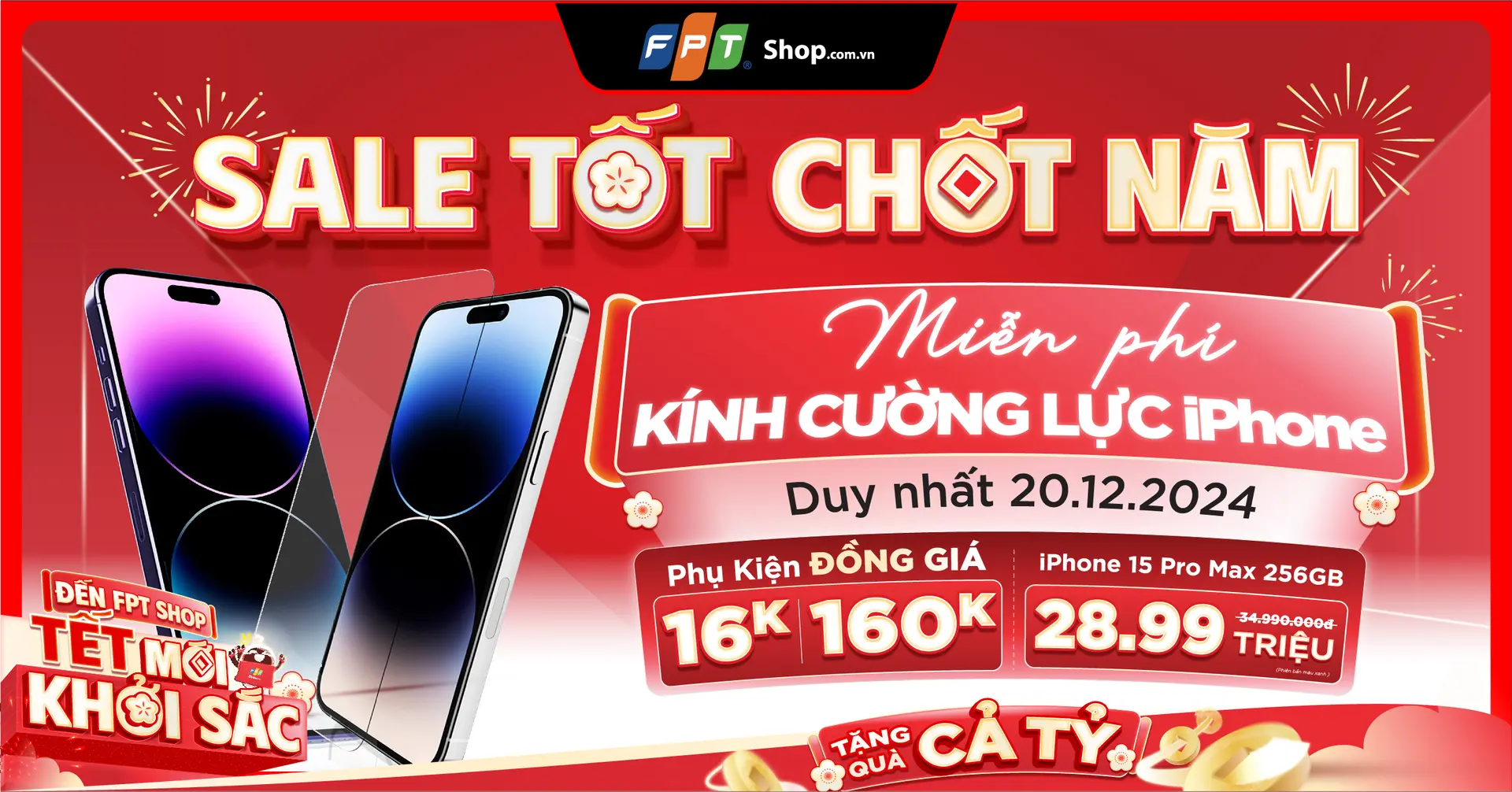 SALE TỐT - CHỐT NĂM: Thay mới kính cường lực. Tết mới khởi sắc