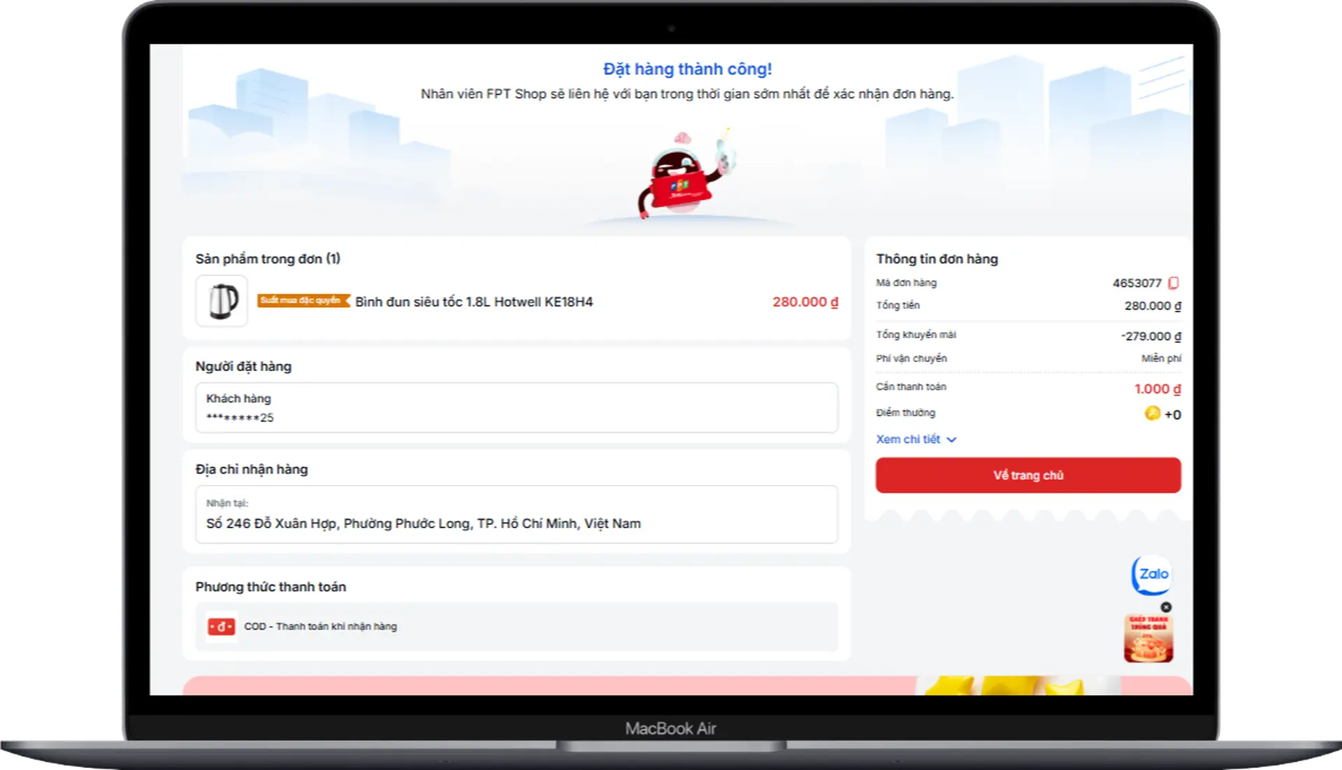 Sở hữu ấm siêu tốc chỉ từ 1.000 đồng chỉ có tại FPT Shop
