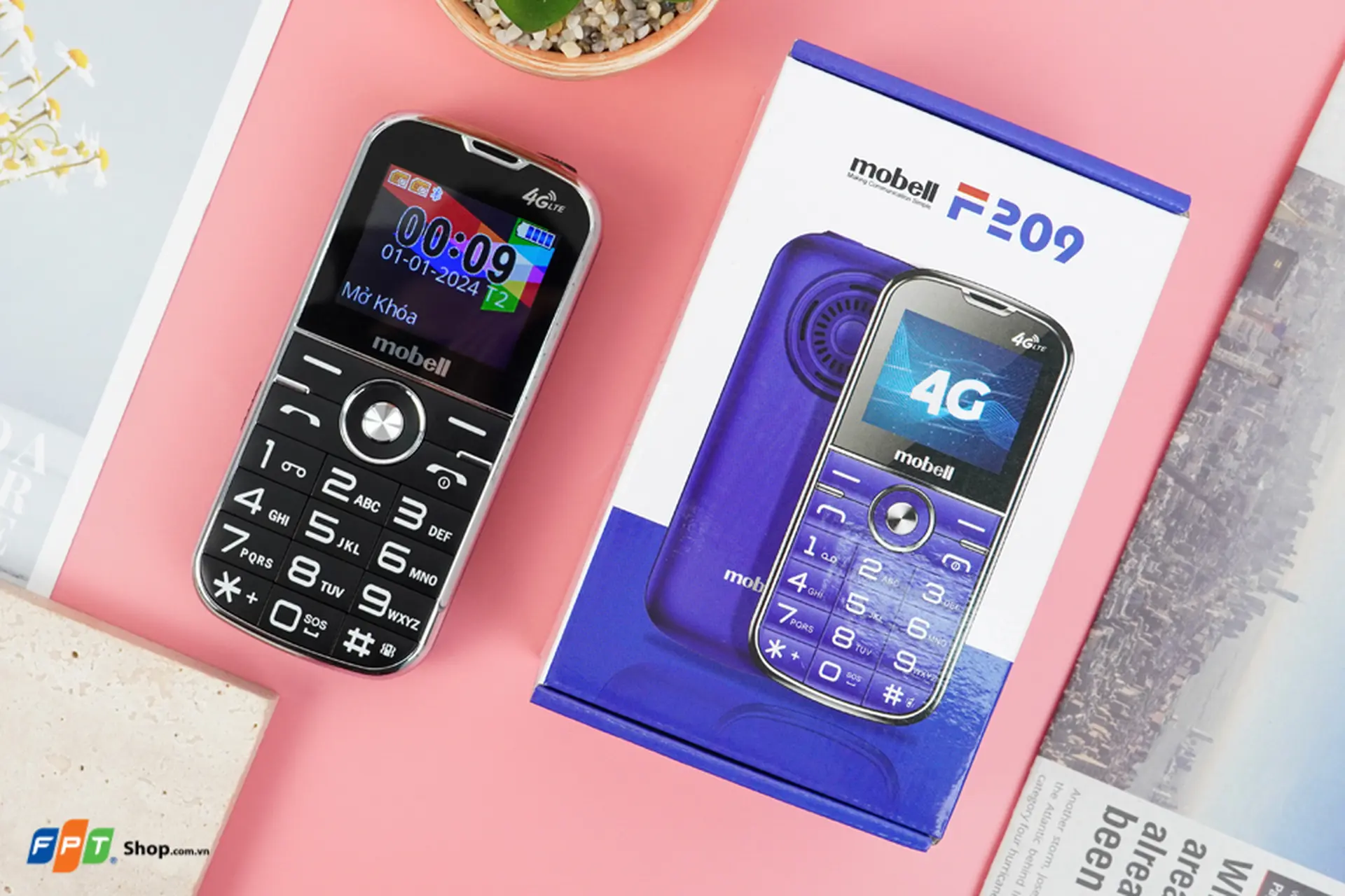 Điện thoại Mobell F209 4G chính hãng, giá rẻ