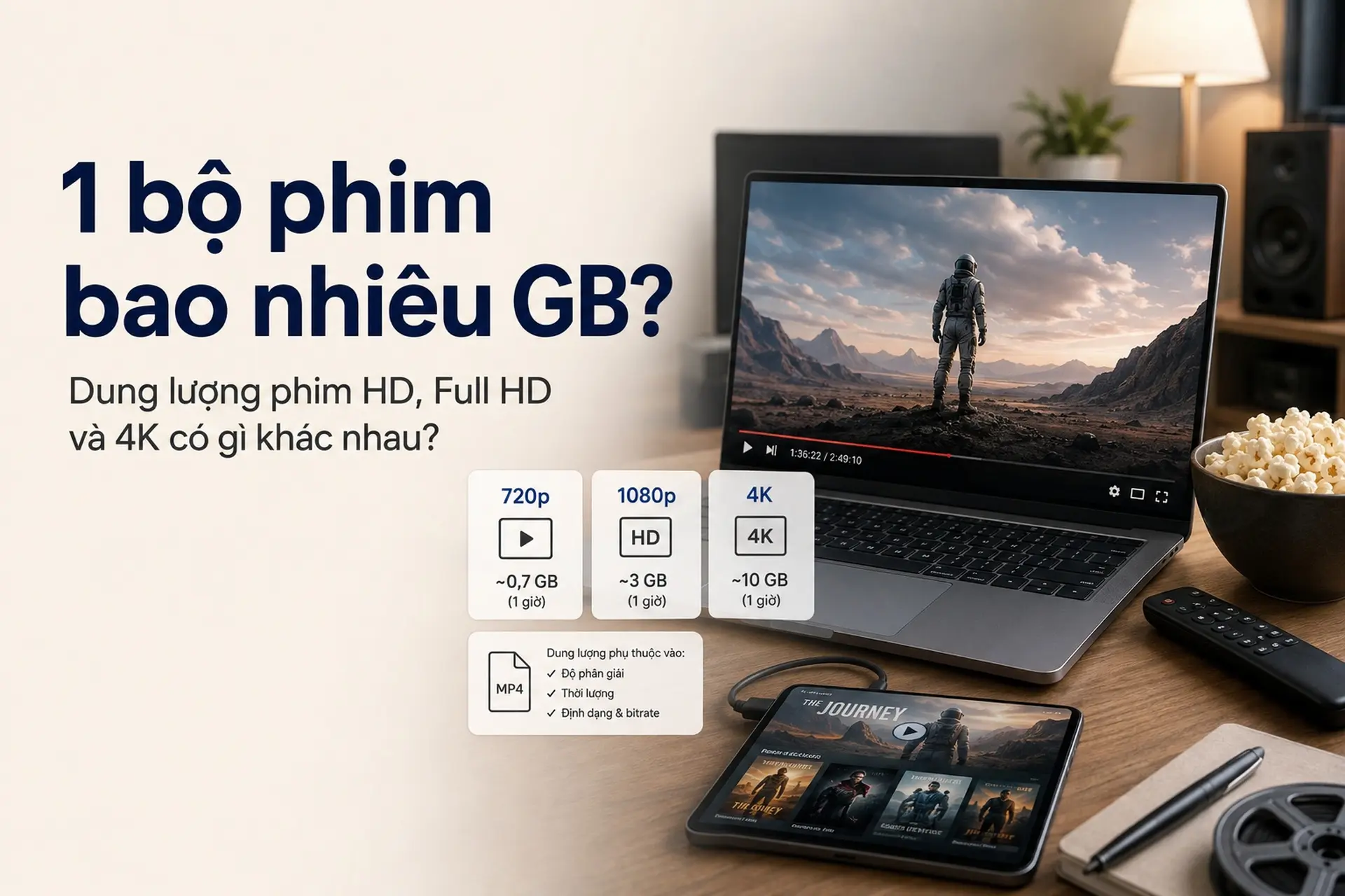 1 bộ phim bao nhiêu GB? Dung lượng phim HD, Full HD và 4K có gì khác nhau?