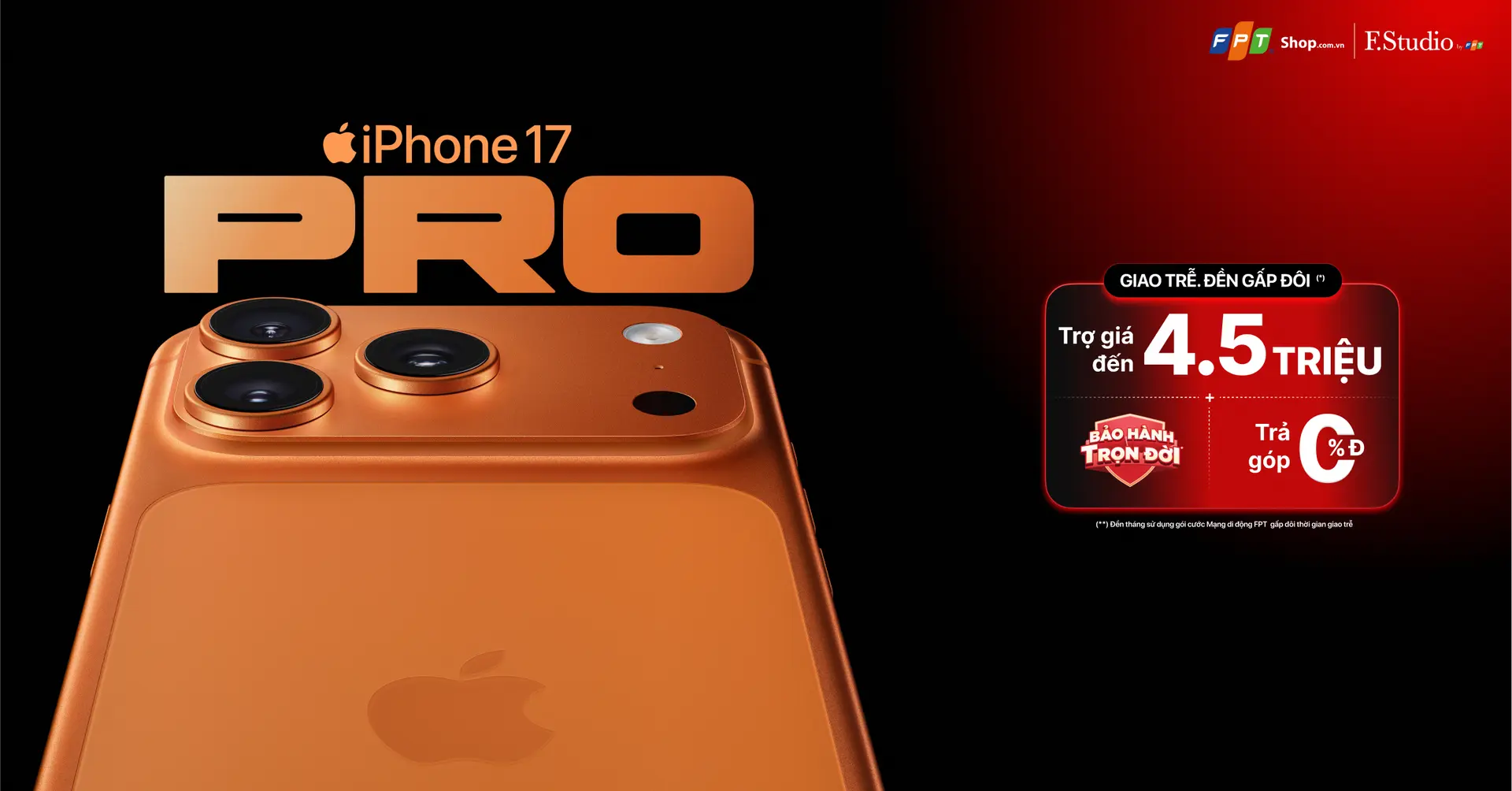 Thanh toán iPhone 17 và iPhone Air qua Kredivo giảm ngay 1.000.000đ