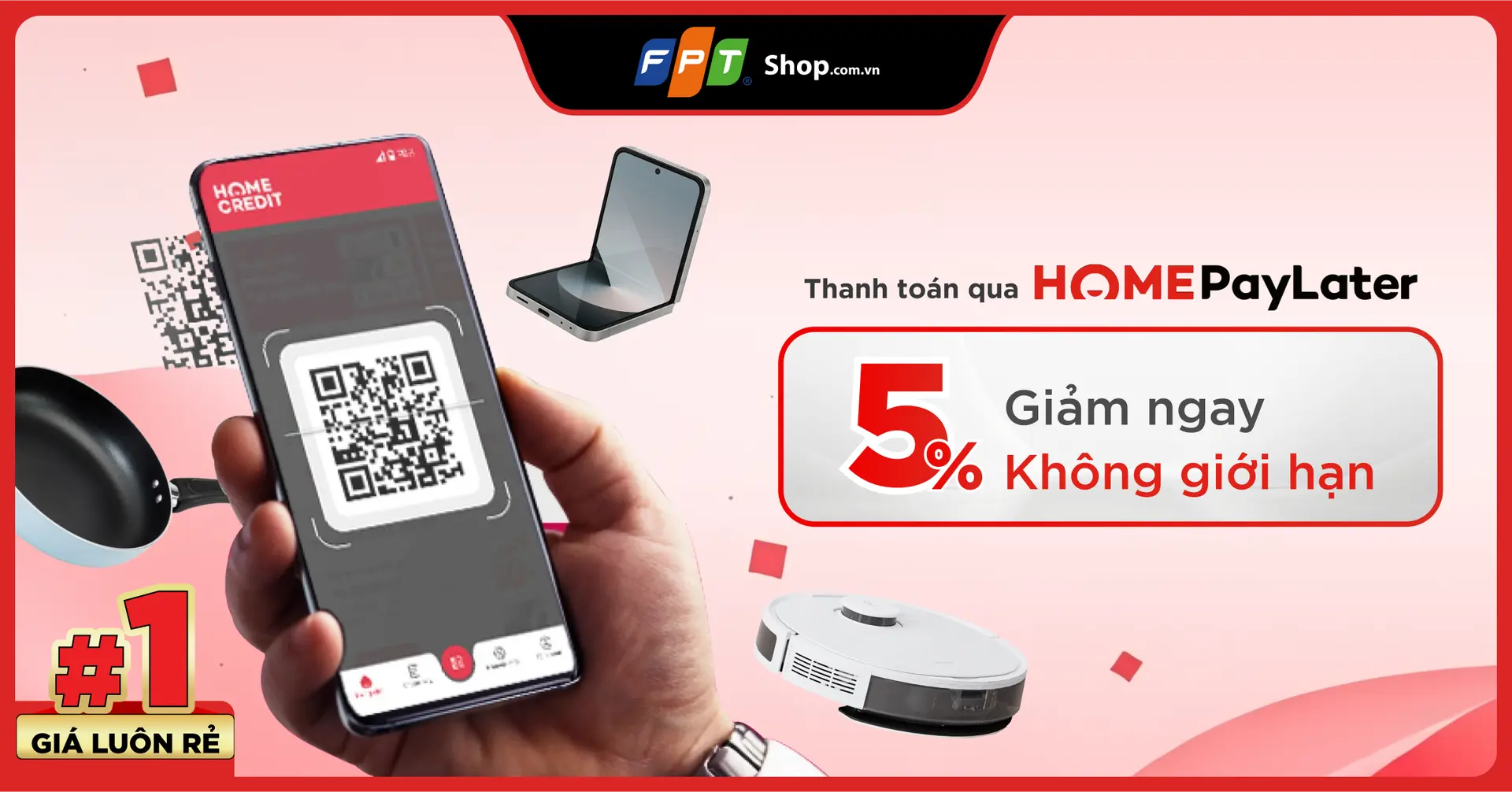 Thanh toán qua HOME PAYLATER nhận ưu đãi giảm đến 1.250.000Đ