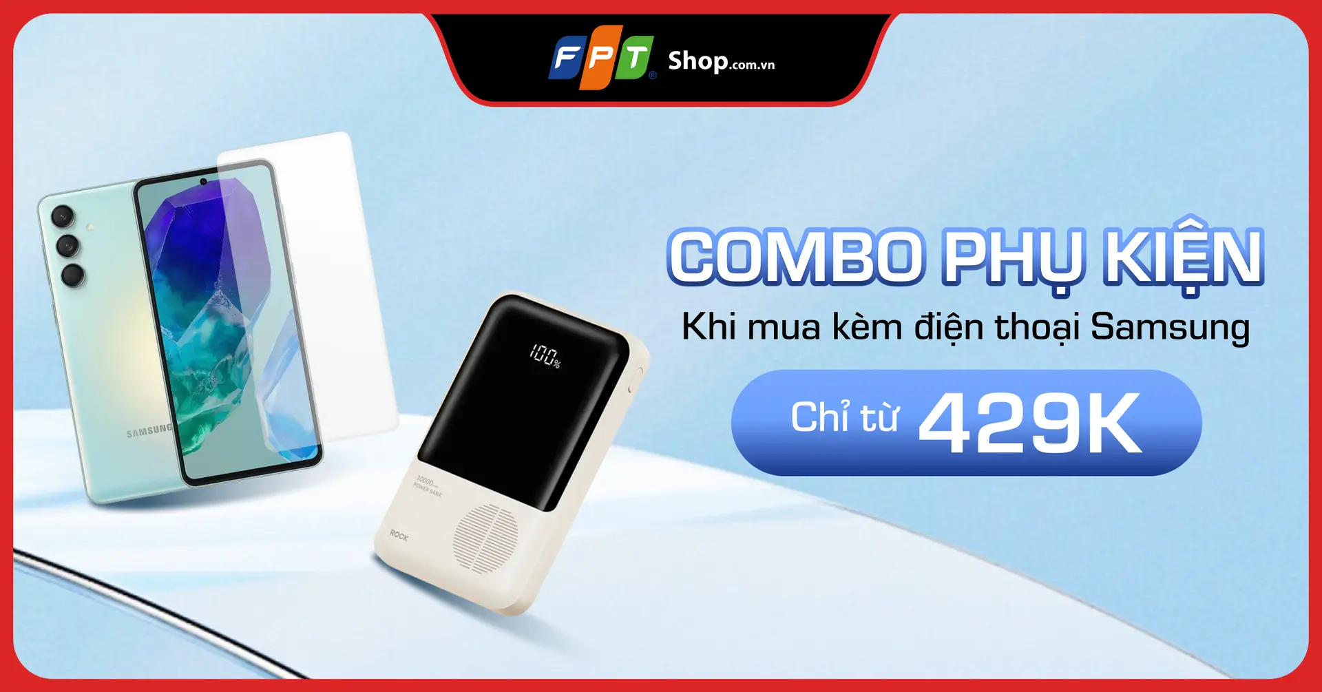 Combo phụ kiện chỉ từ 429.000 đồng khi mua kèm điện thoại Samsung
