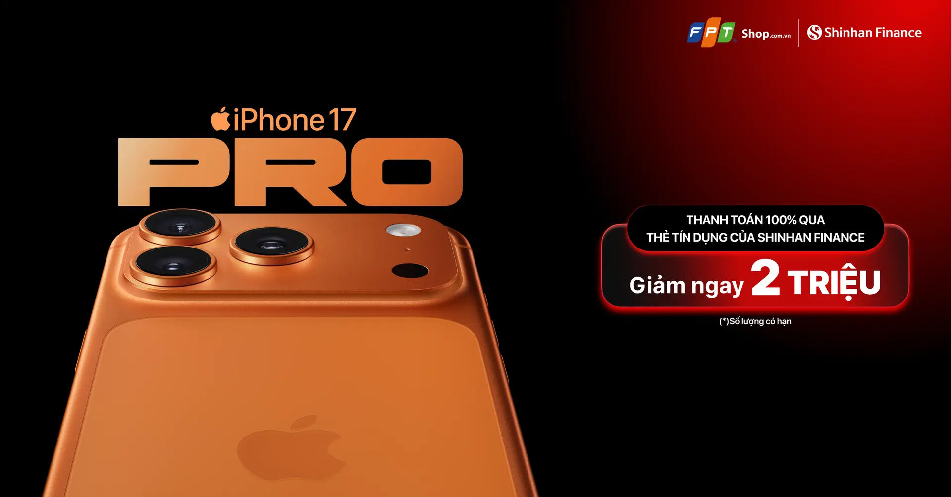 Đặc quyền Shinhan Finance: Giảm ngay 2.000.000Đ cho iPhone 17 và iPhone Air