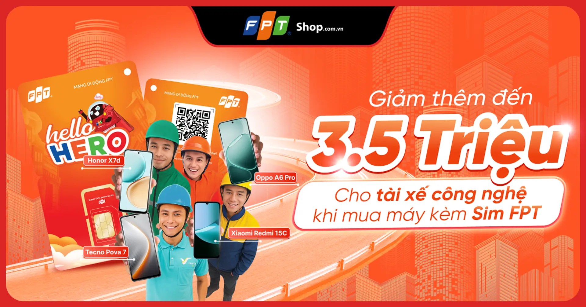 Tài xế công nghệ nhận ưu đãi đến 3.5 triệu khi mua Android kèm SIM FPT