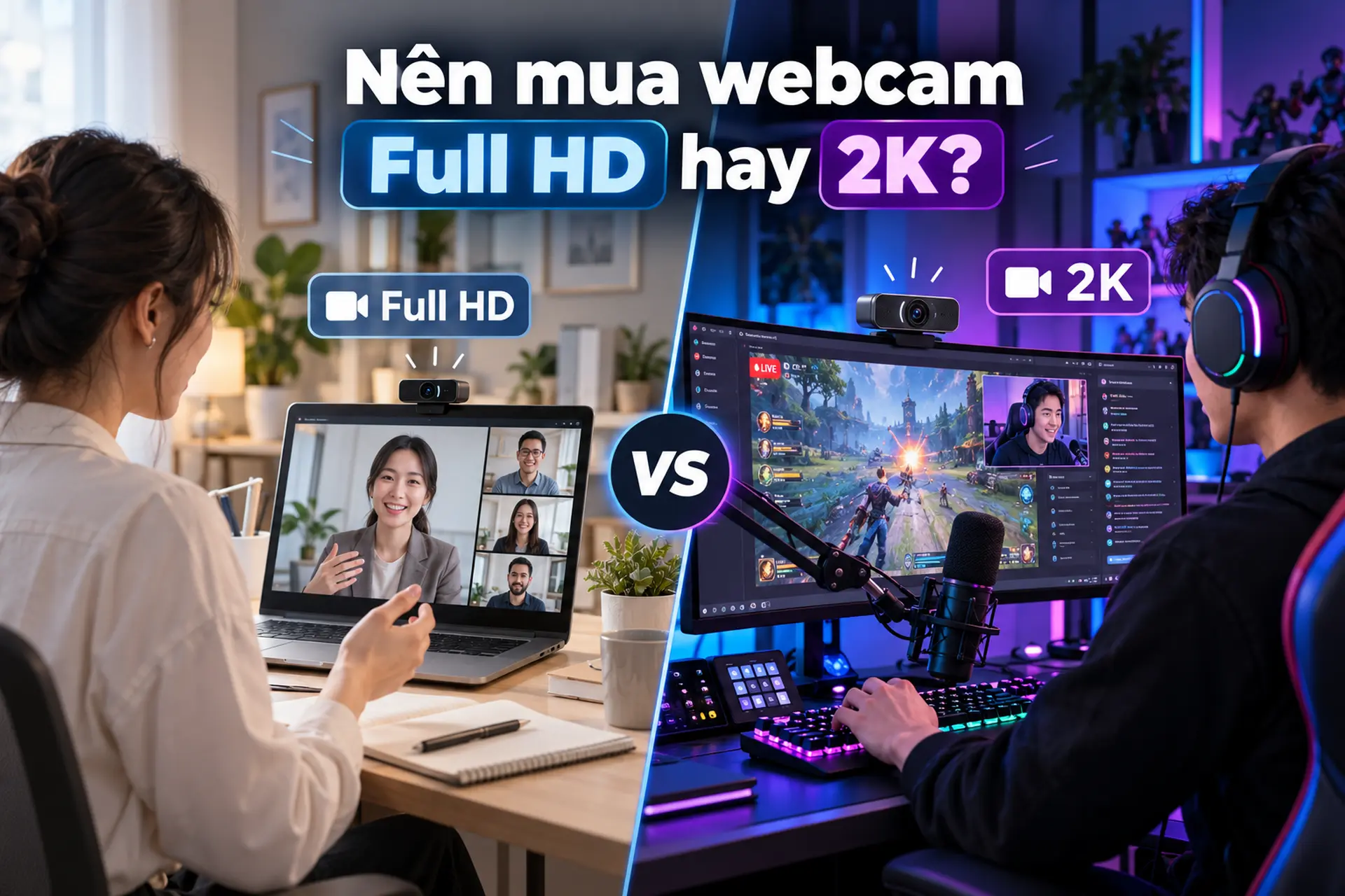Nên mua webcam Full HD hay 2K? Độ phân giải cao hơn có thực sự đáng để đầu tư thêm tiền?