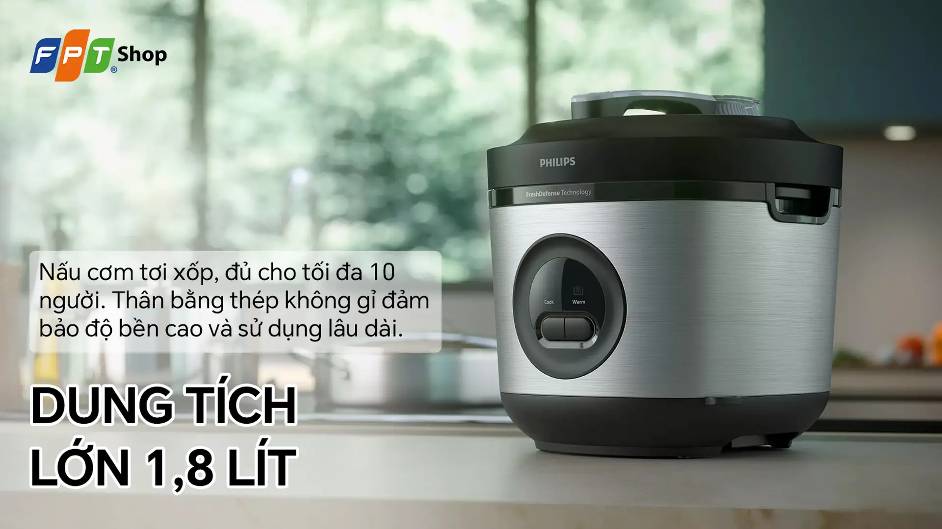 Nồi cơm điện Philips 1.8 lít HD3213/31