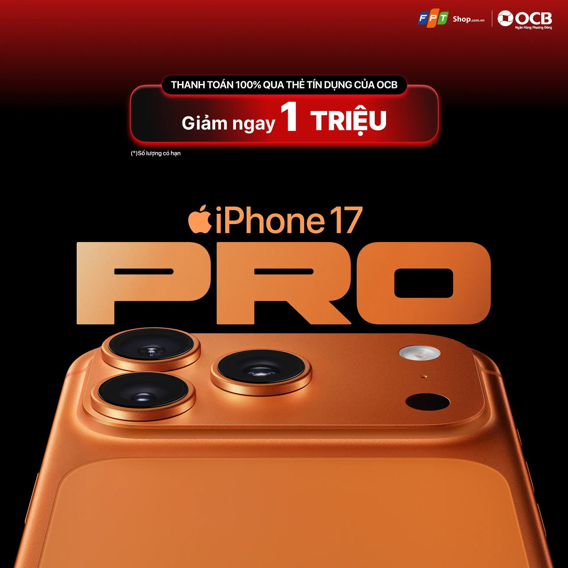 Giảm ngay 1.000.000Đ khi sở hữu iPhone 17 và iPhone Air với thẻ tín dụng quốc tế OCB