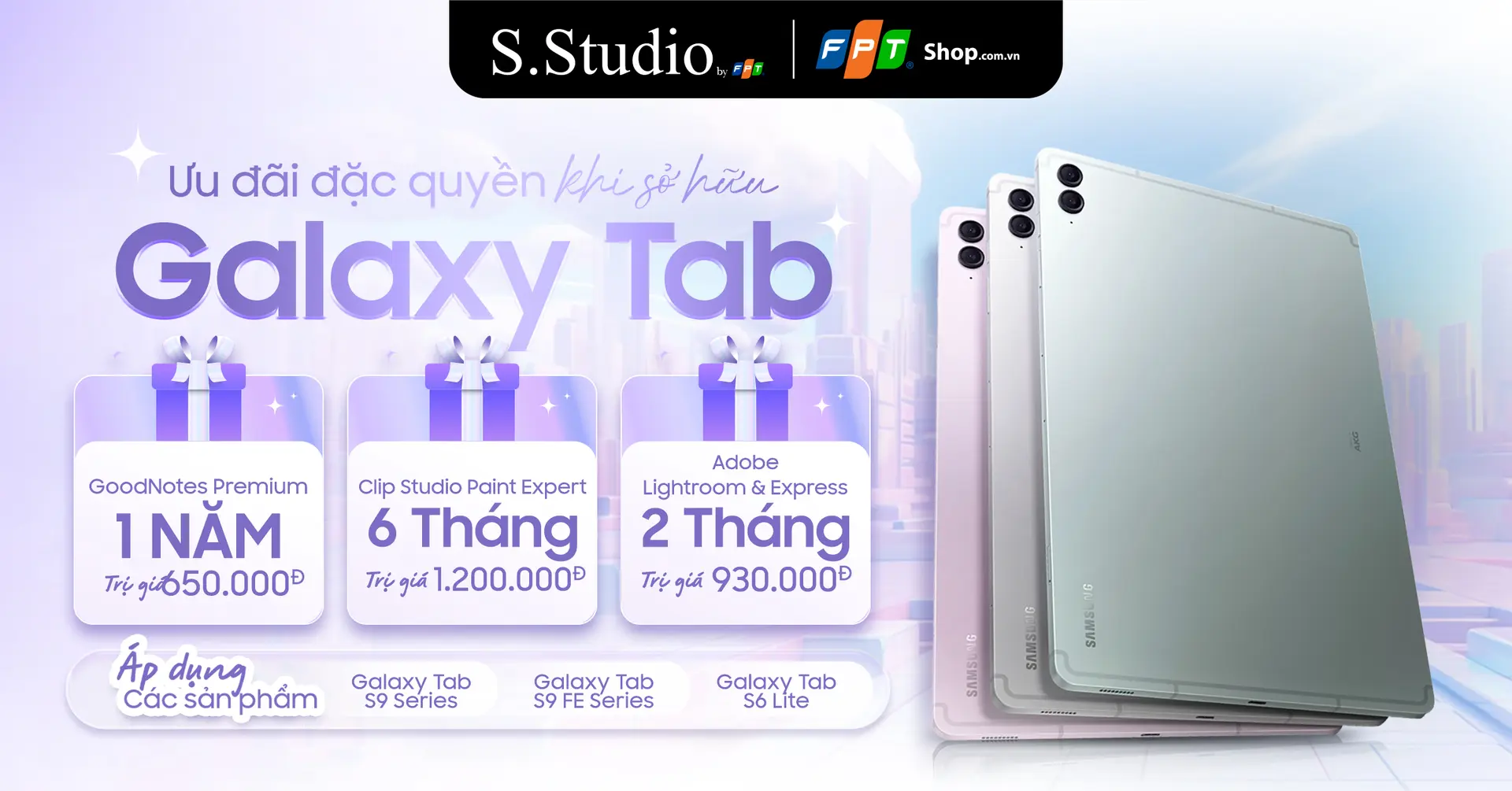 Ưu đãi đặc quyền cho khách hàng khi sở hữu máy tính bảng Samsung