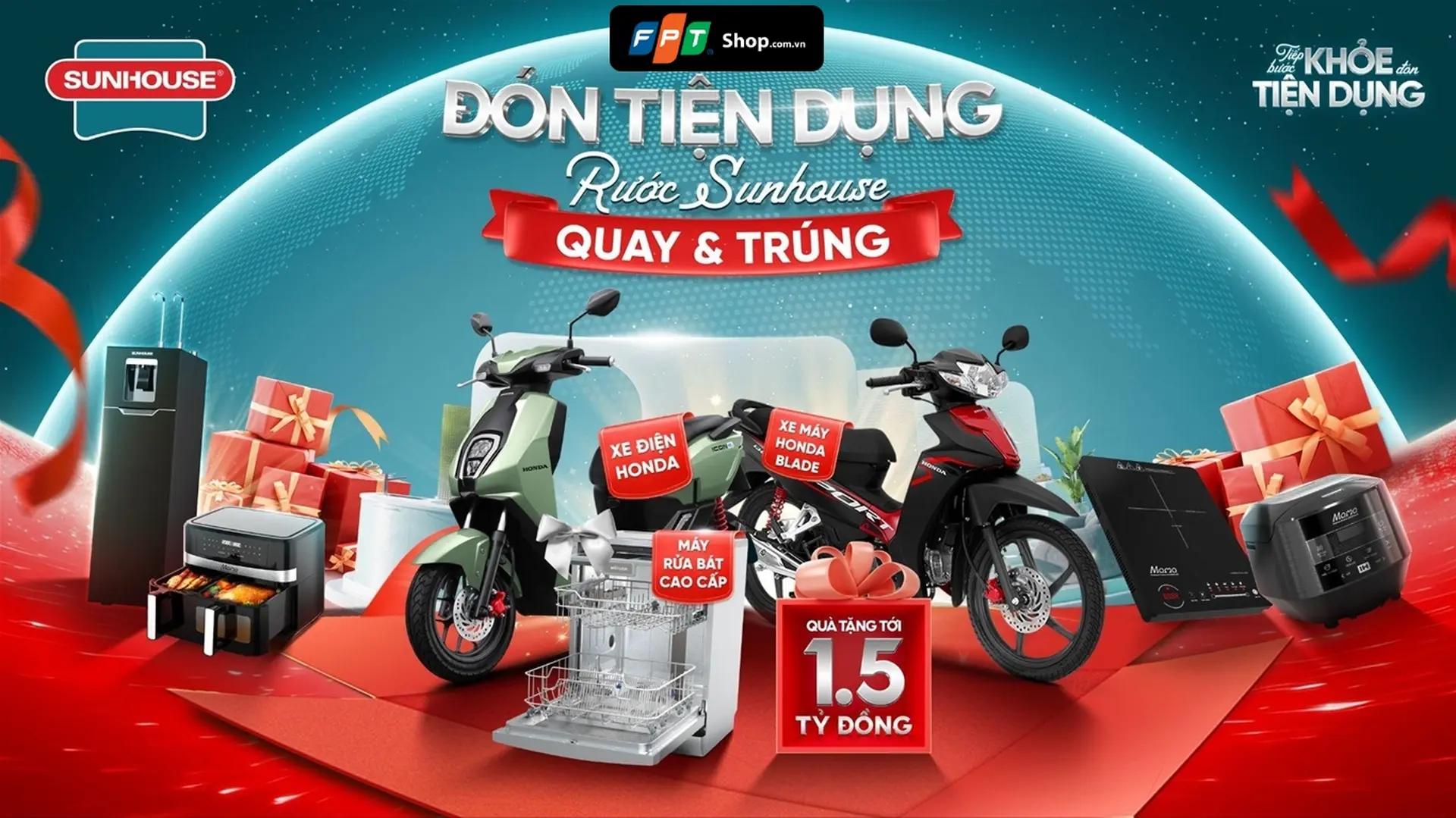 Thể lệ chương trình khuyến mãi: Đón Tiện Dụng - Rước Sunhouse, Quay & Trúng