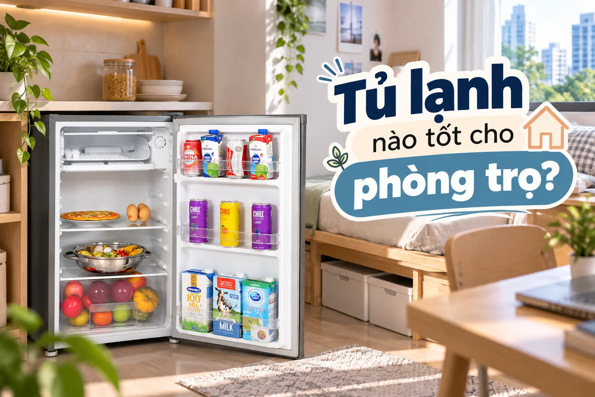 Tủ lạnh nào tốt cho phòng trọ? Gợi ý 5 lựa chọn cho người ở một mình và hai người