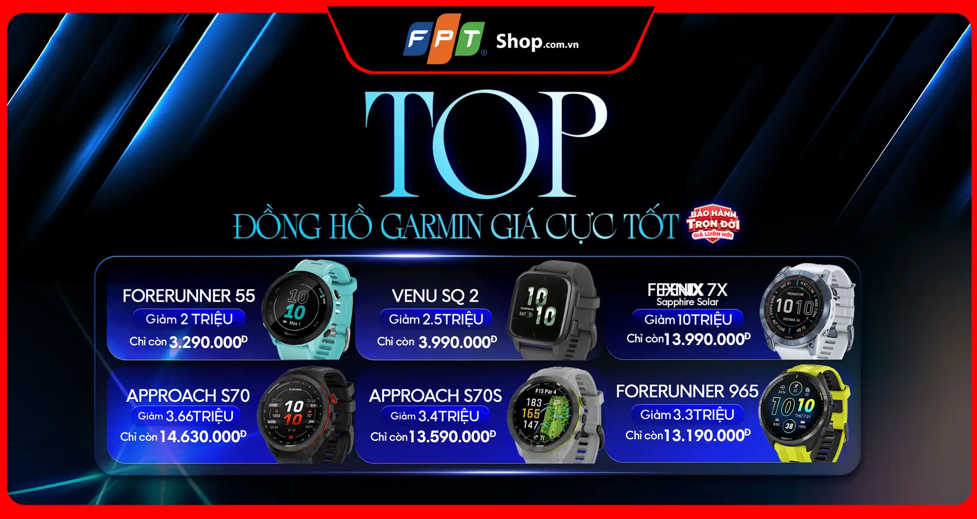 Top Đồng hồ Garmin giá cực tốt - Ưu đãi lớn, trải nghiệm đỉnh cao