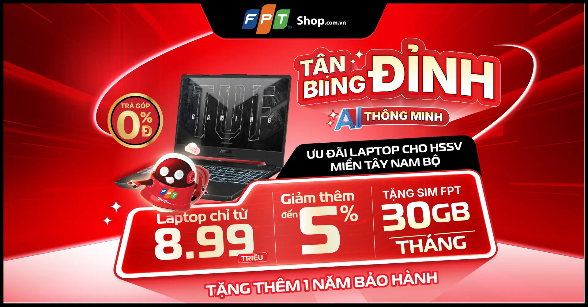 Ưu đãi laptop cho học sinh, sinh viên và giáo viên tại Miền Tây Nam Bộ