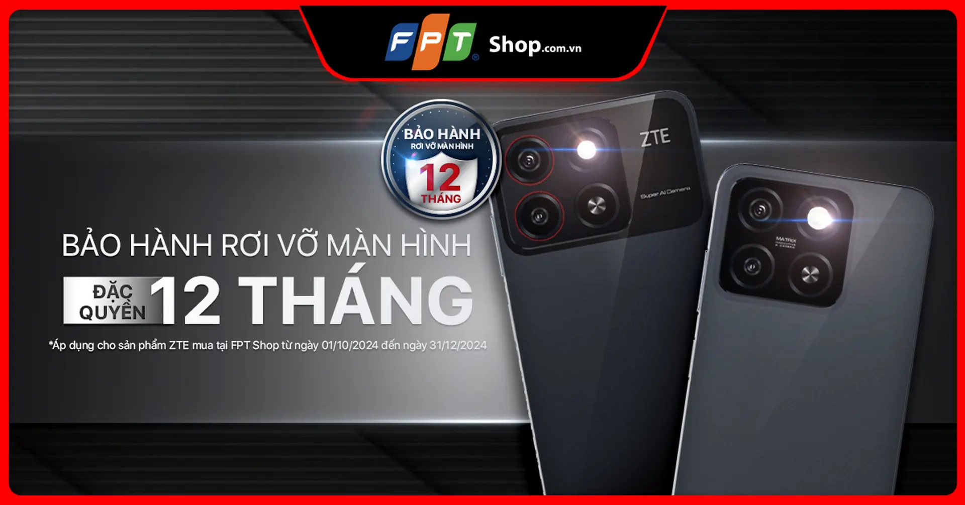 ĐẶC QUYỀN BẢO HÀNH RƠI VỠ MÀN HÌNH CHO CÁC DÒNG ĐIỆN THOẠI ZTE