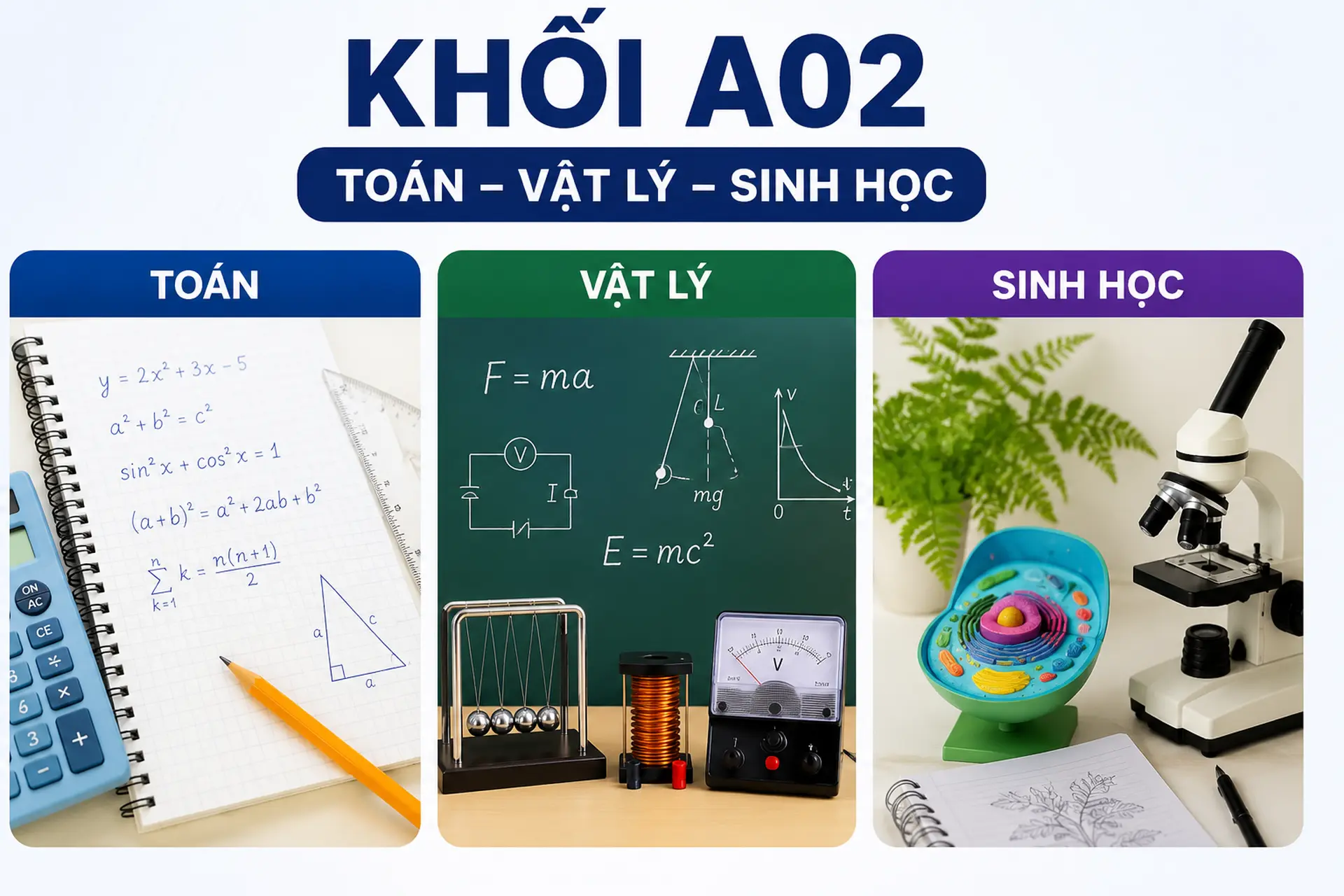 A02 là khối gì? Tổ hợp môn, ngành học và cơ hội nghề nghiệp mới nhất năm 2026