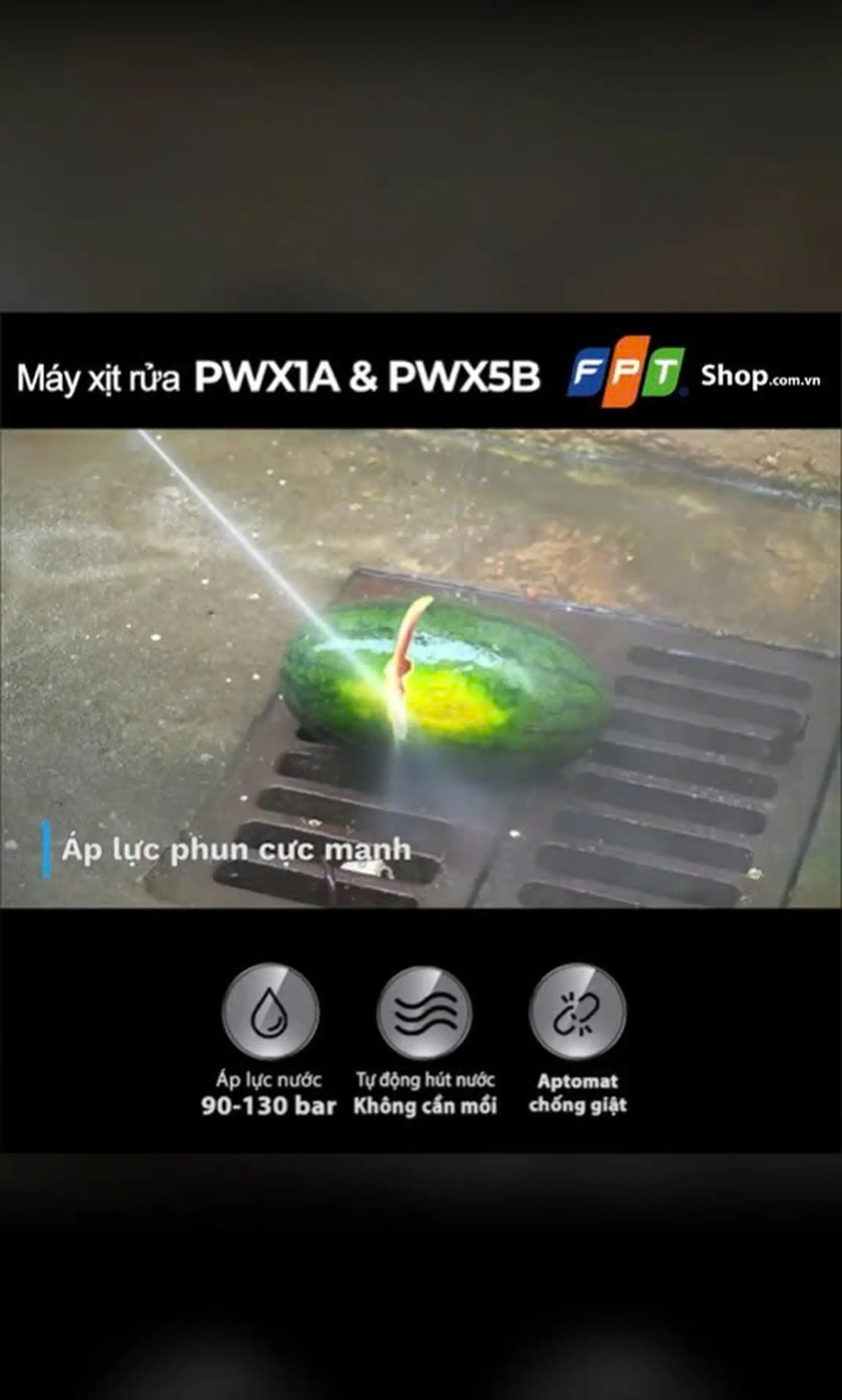 Máy rửa xe cao áp cảm ứng từ Fujihome: PWX5B và PWX1A