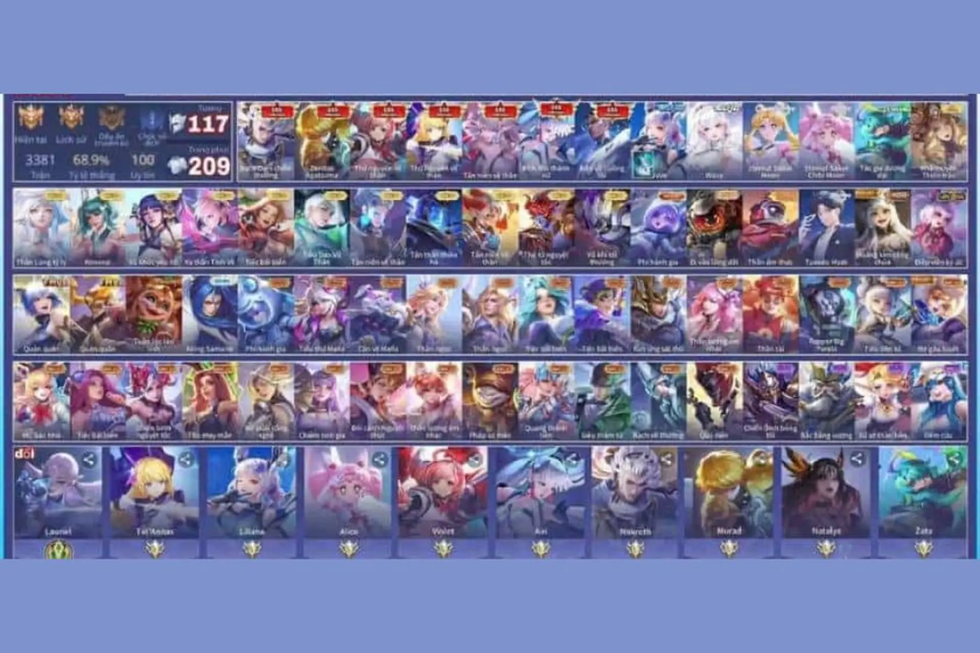 Tổng hợp 99+ acc Liên Quân miễn phí 2025 đủ các bậc rank cho game thủ tha hồ trải nghiệm