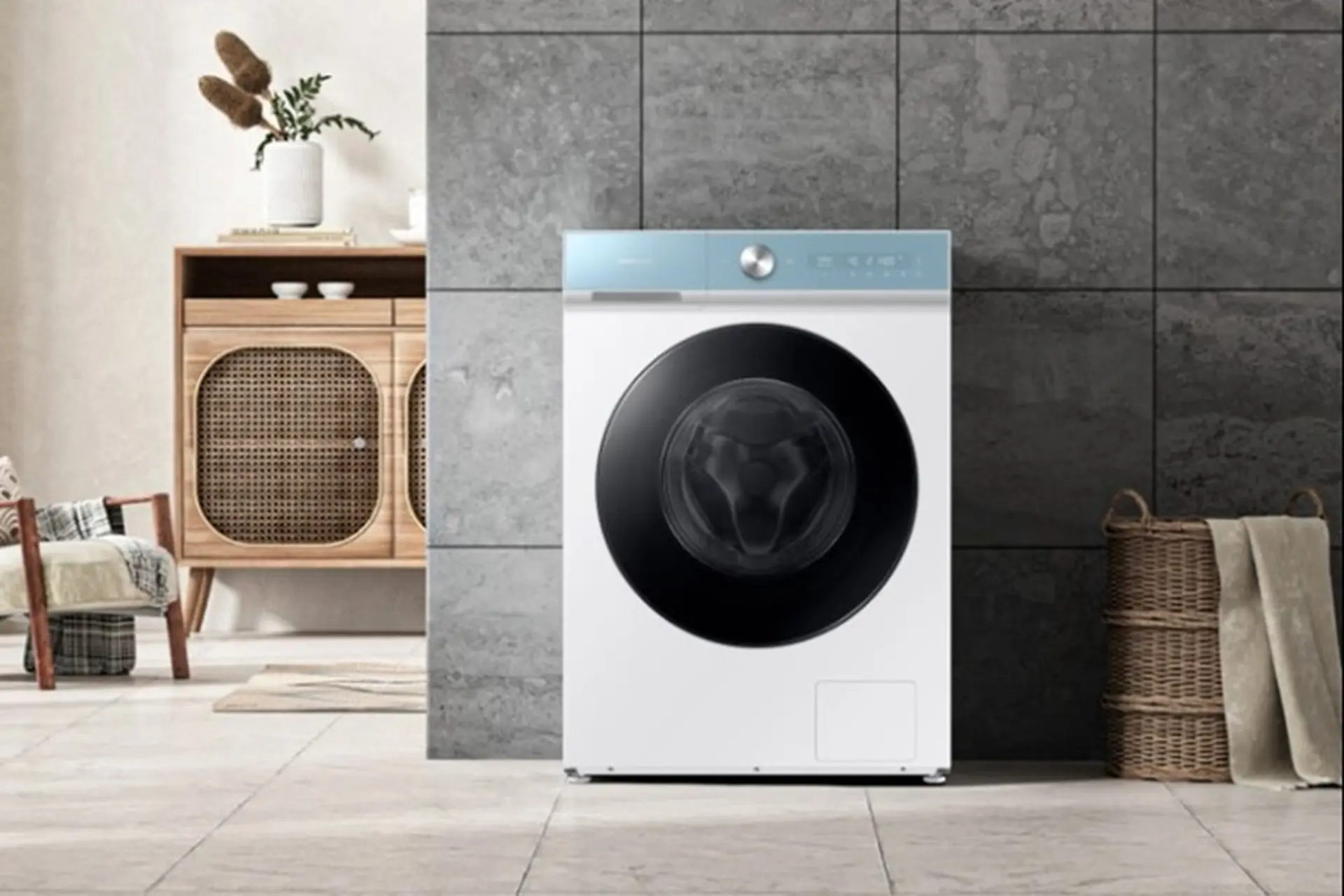 Bảng điều khiển AI Control trên máy giặt Samsung tích hợp nhiều tính năng AI mới