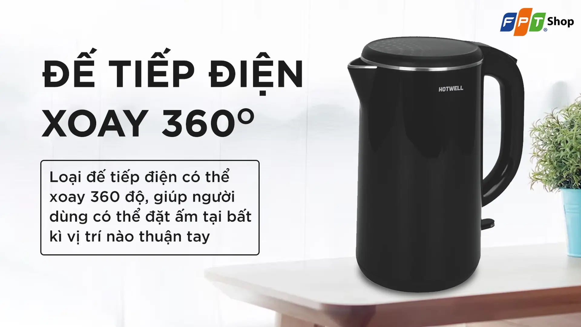 Bình đun siêu tốc inox Hotwell 1.8 lít KE18H2