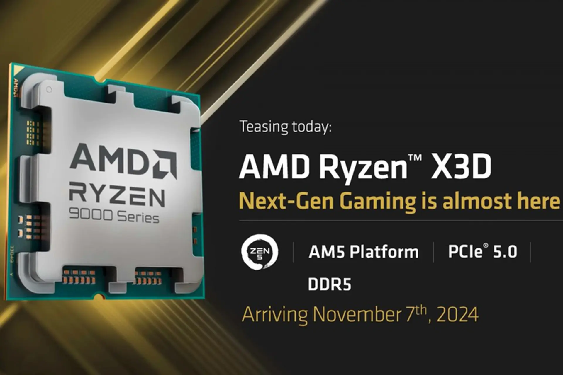 AMD Ryzen 9000X3D sẽ ra mắt vào ngày 7/11