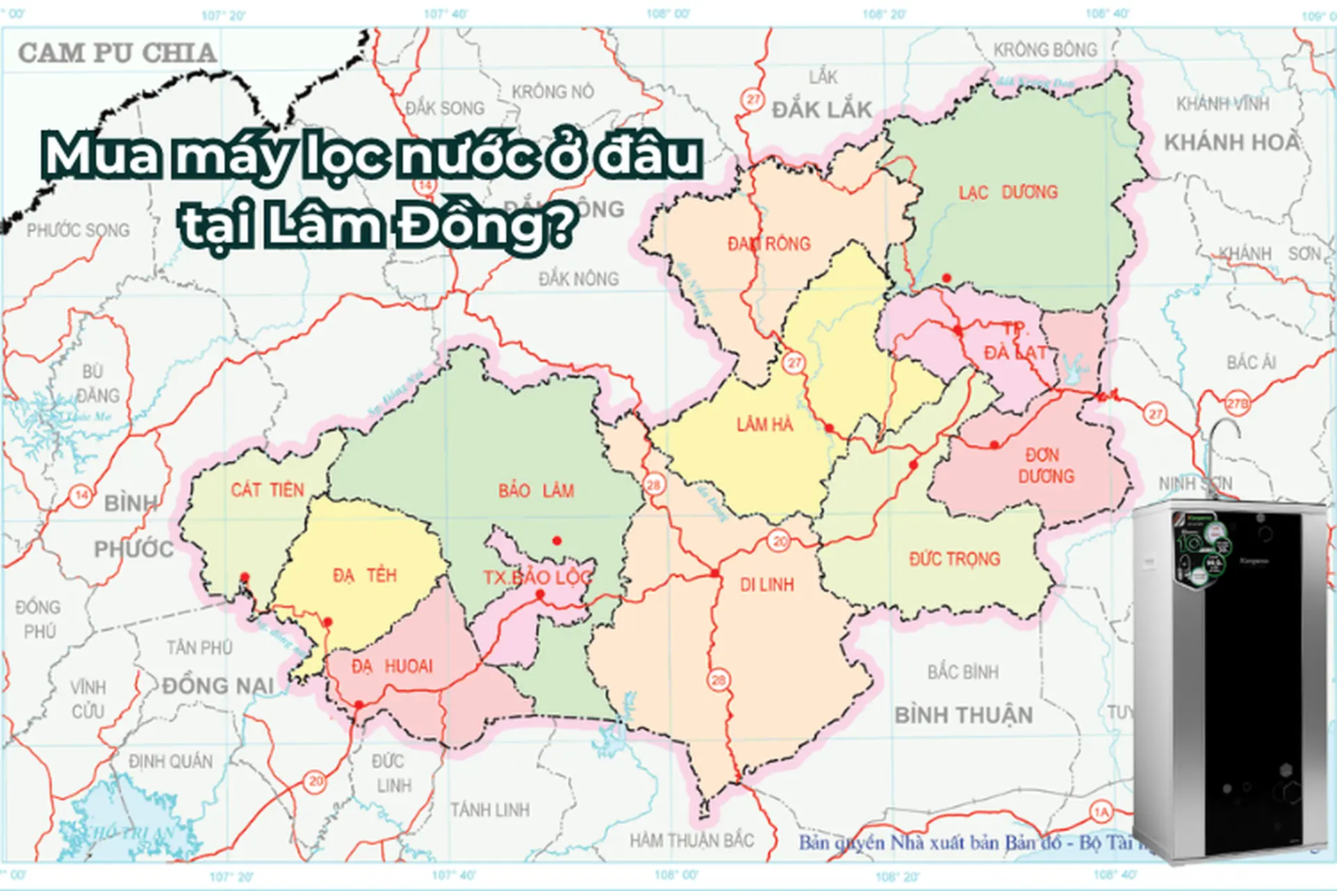 Mua máy lọc nước ở đâu tại Lâm Đồng? Top 6 dòng máy lọc nước đáng mua nhất tại FPT Shop