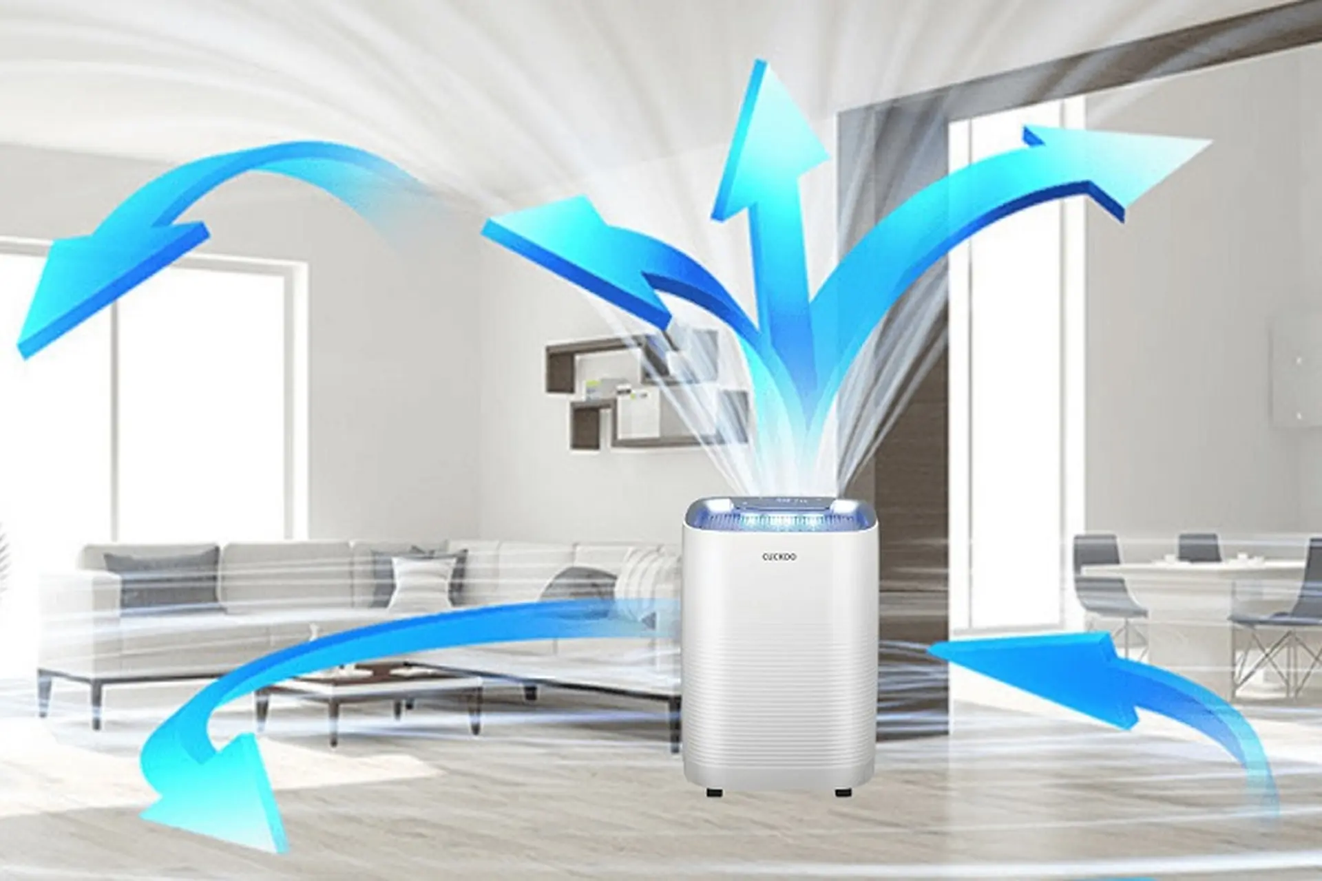 Công nghệ hấp thụ không khí 360° tiên tiến - Làm sạch không khí hiệu quả, bảo vệ sức khỏe cả nhà