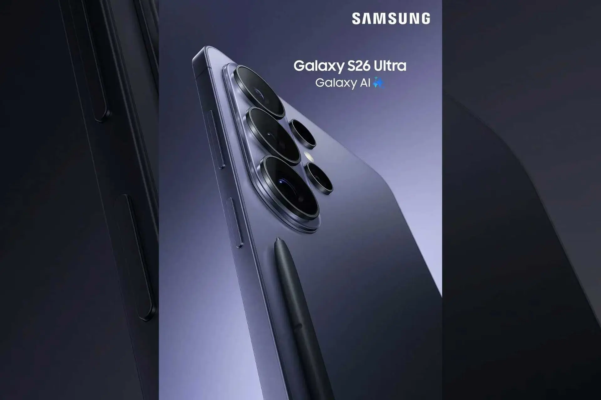 Ảnh quảng cáo Galaxy S26 Ultra cho thấy thay đổi nhẹ ở thiết kế mặt lưng