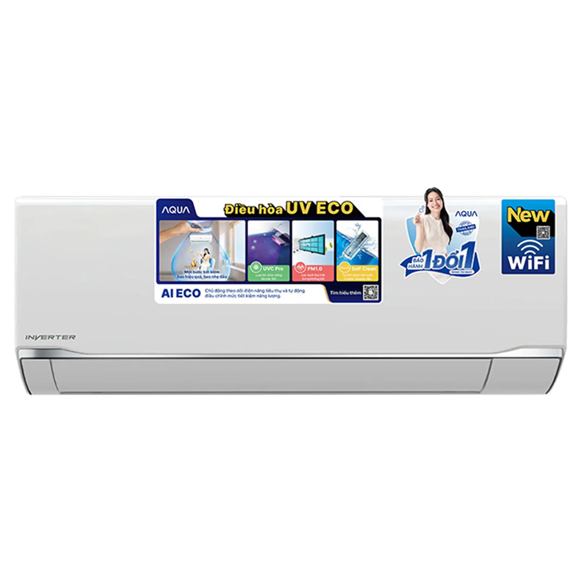 Máy lạnh Aqua UV Eco Inverter 1 HP AQA-RUV10TA