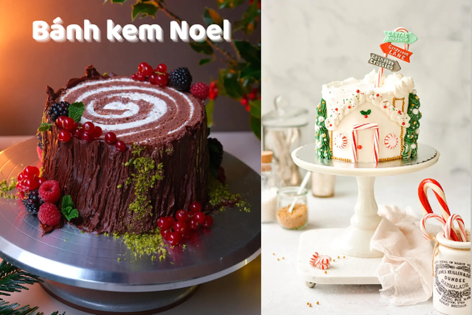 Bánh kem Noel đẹp ngỡ ngàng khiến ai cũng muốn mua ngay về trang trí bàn tiệc