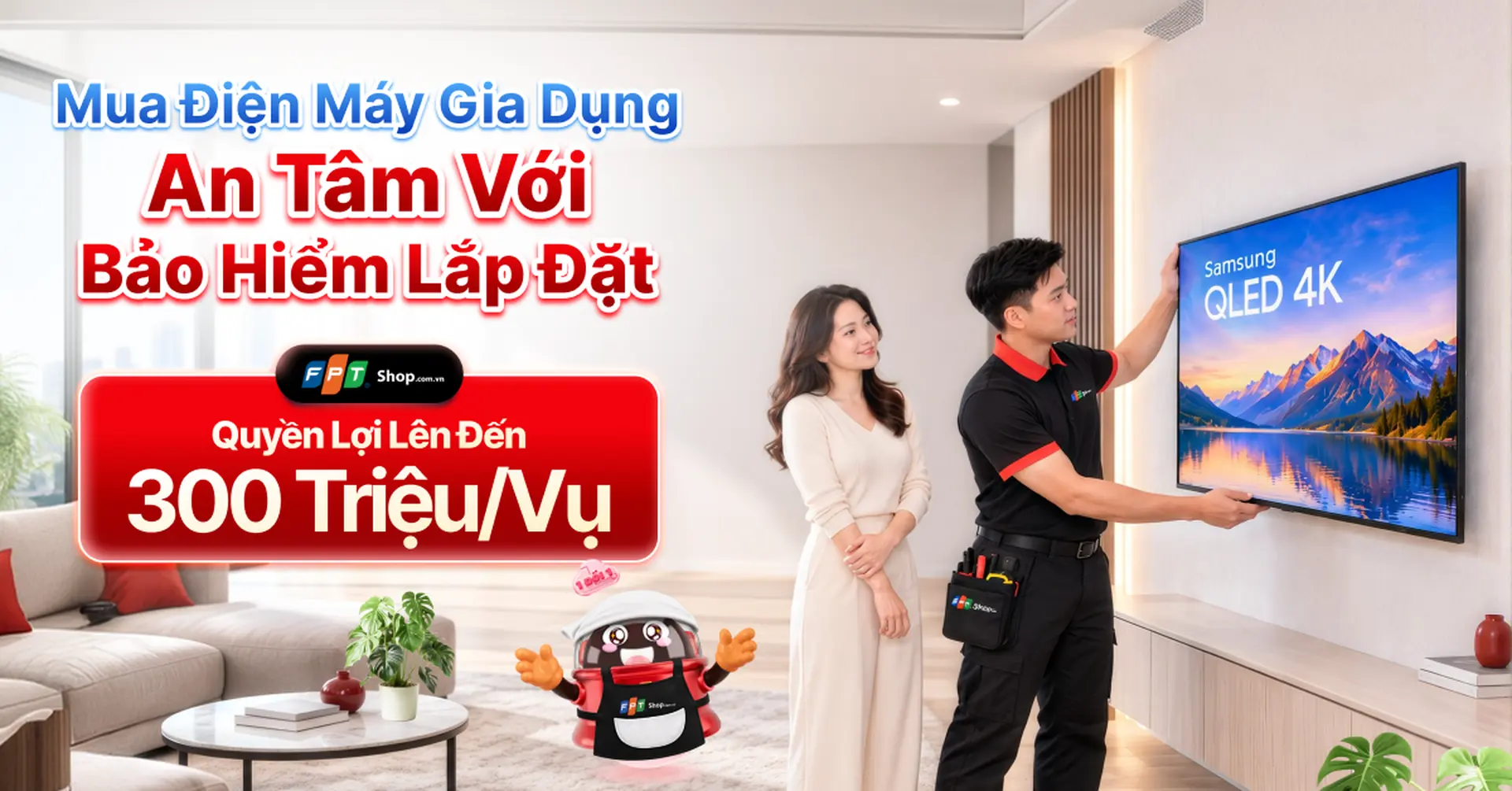 Bảo hiểm lắp đặt: An tâm tuyệt đối khi lắp đặt điện máy tại nhà