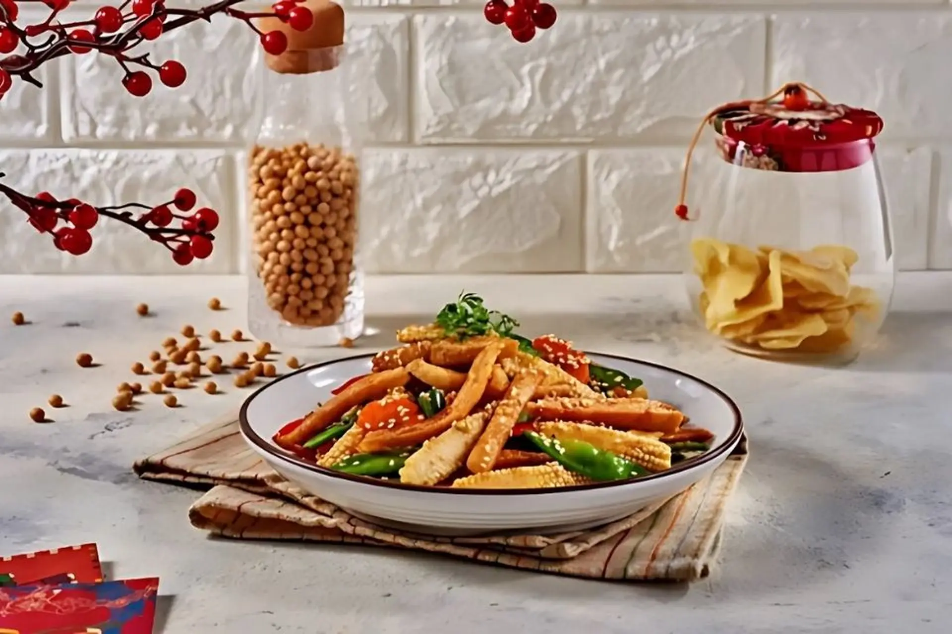 Cách làm bắp non xào mì căn đậm đà thơm ngon, món chay thanh đạm dễ nấu cho cả nhà