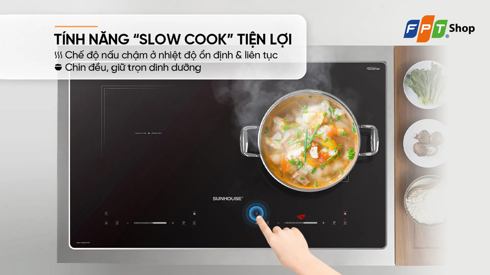 Bếp điện từ đôi Sunhouse SHB82122-MT