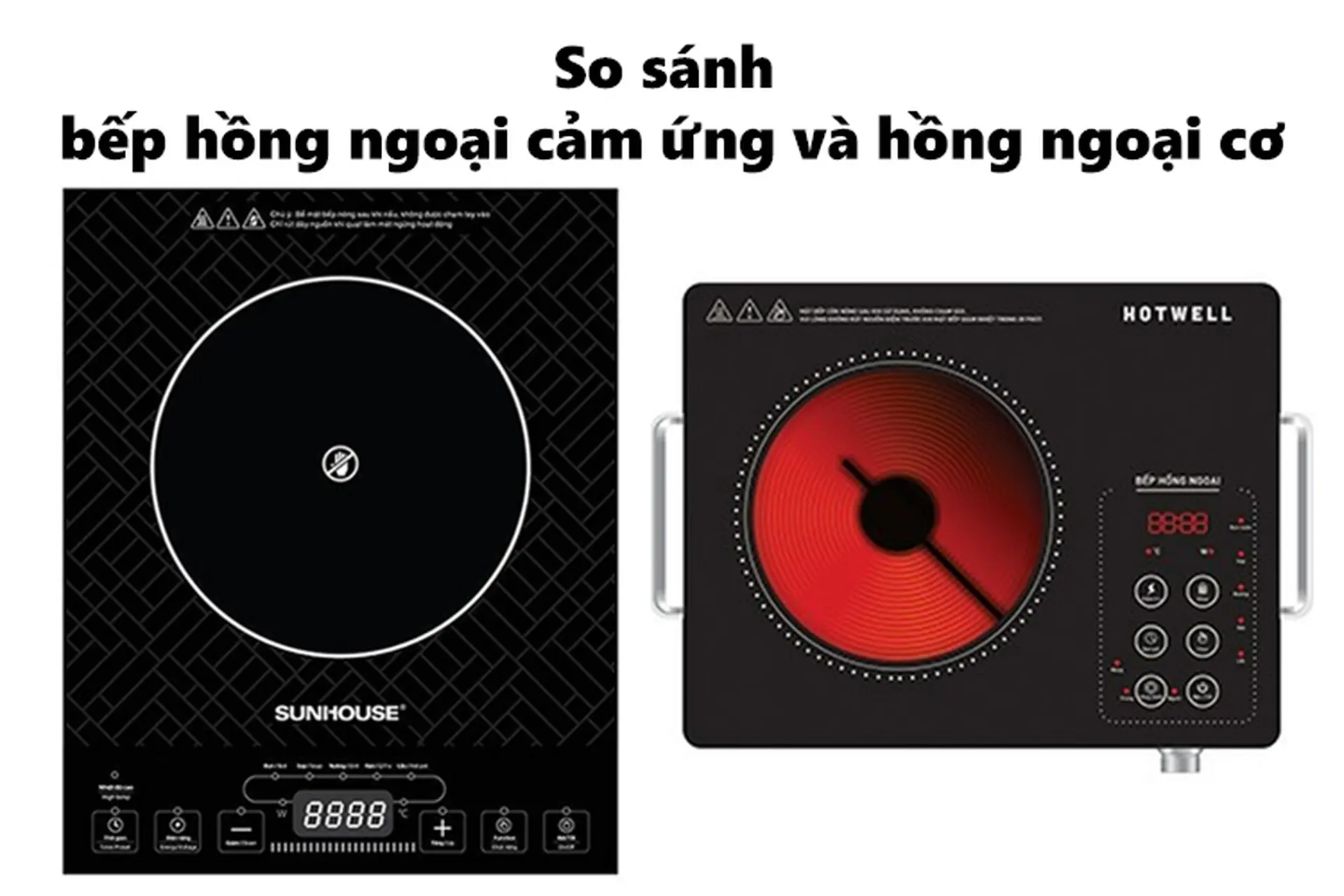 Bếp hồng ngoại cảm ứng và bếp hồng ngoại cơ có gì khác nhau? Mua bếp nào mới tốt?