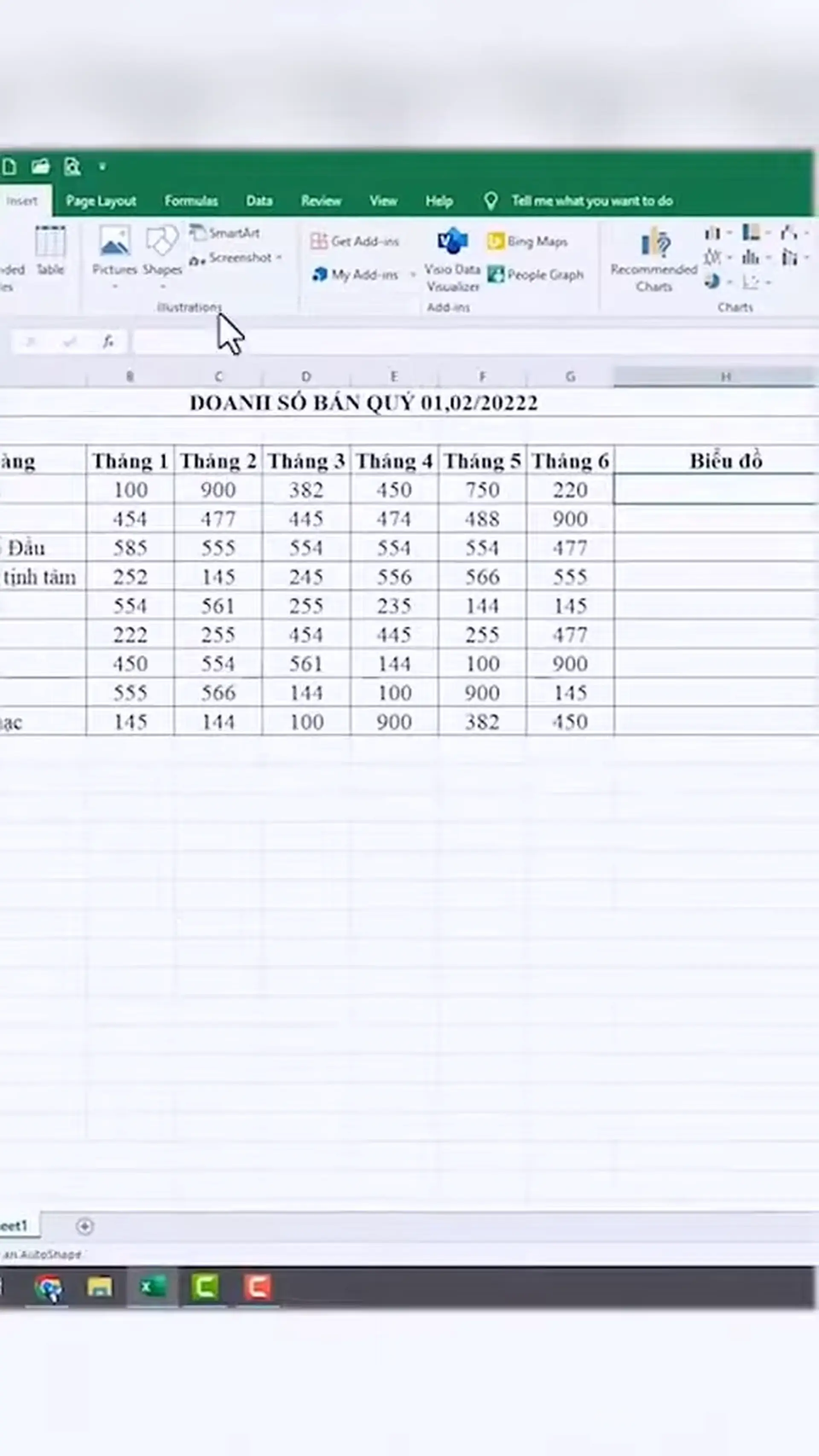 Vẽ biểu đồ đường trong Excel