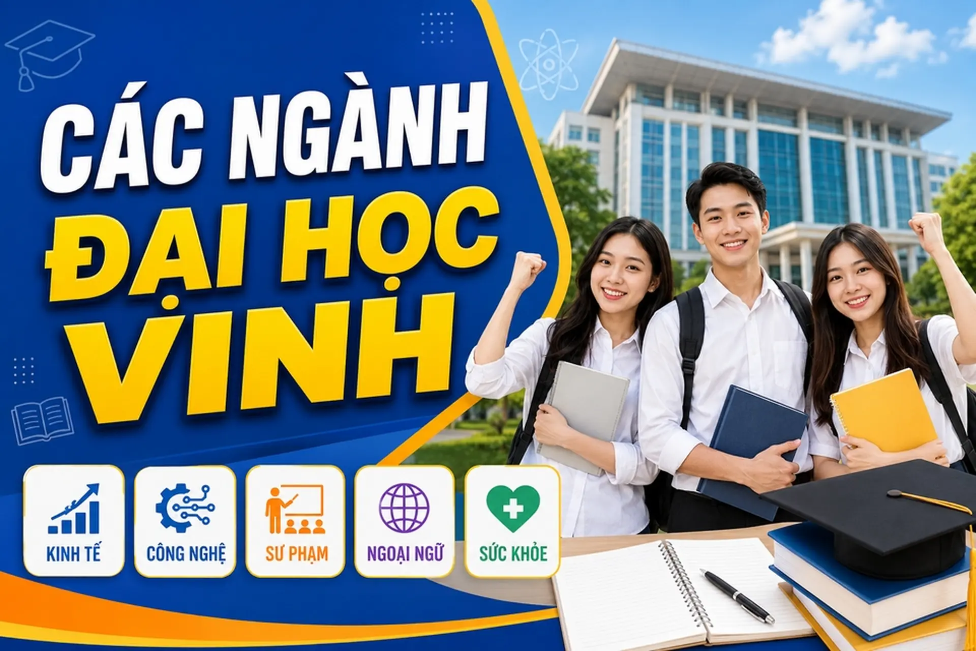 Các ngành đại học Vinh mới nhất: Danh sách ngành đào tạo, mã trường TDV và gợi ý chọn ngành