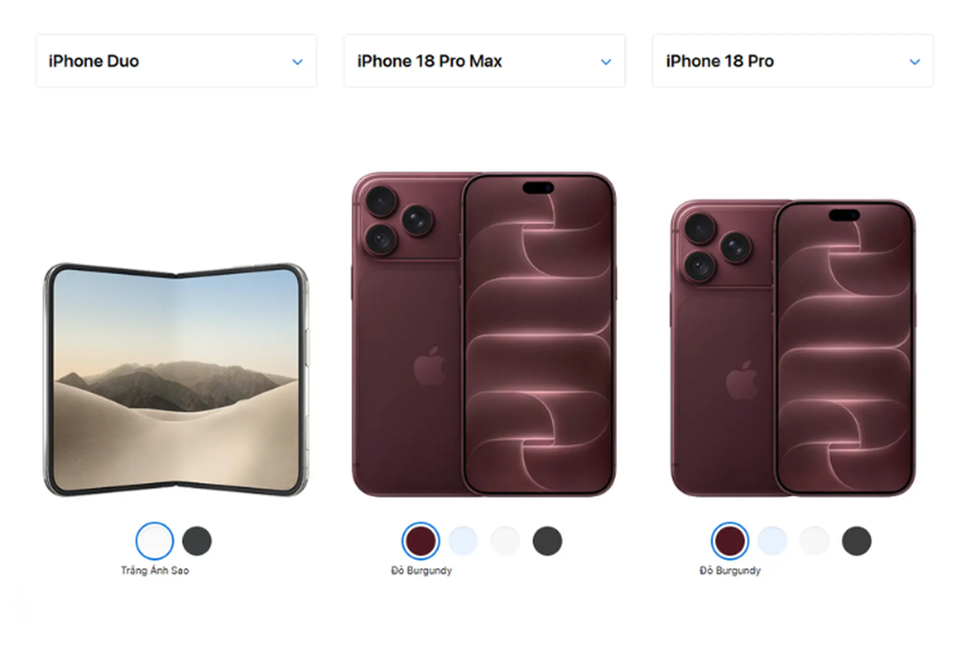 Các phiên bản iPhone 18 Series: Tổng hợp đầy đủ những mẫu iPhone mới nhất