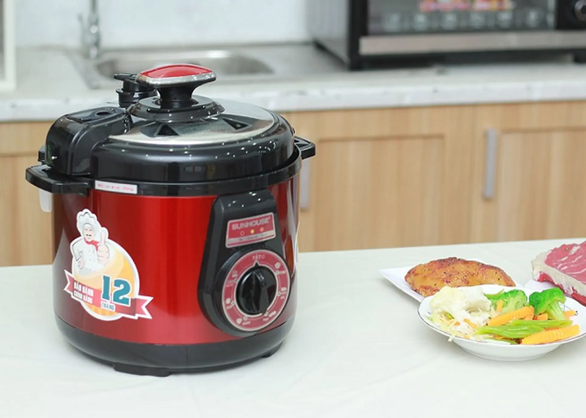 Các tính năng an toàn của nồi áp suất điện Sunhouse giúp bảo vệ người dùng tuyệt đối