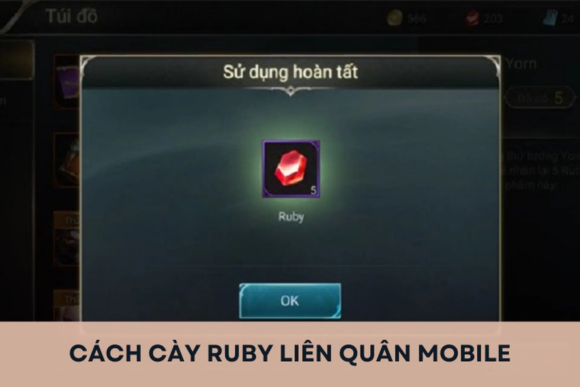 Khám phá cách cày Ruby Liên Quân Mobile nhanh chóng và sử dụng Ruby một cách hợp lý